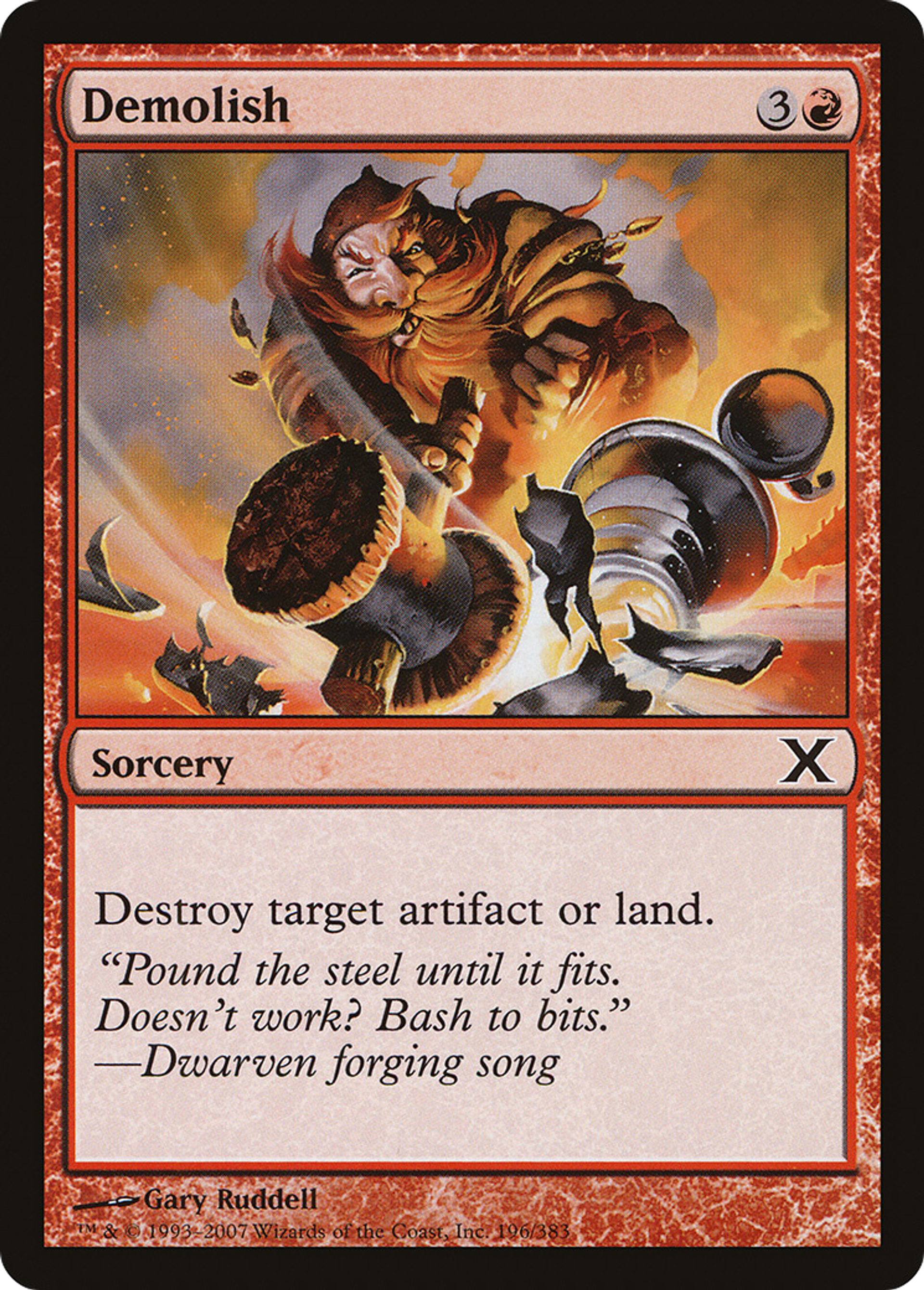 Demolish — Tenth Edition — Magic: The Gathering