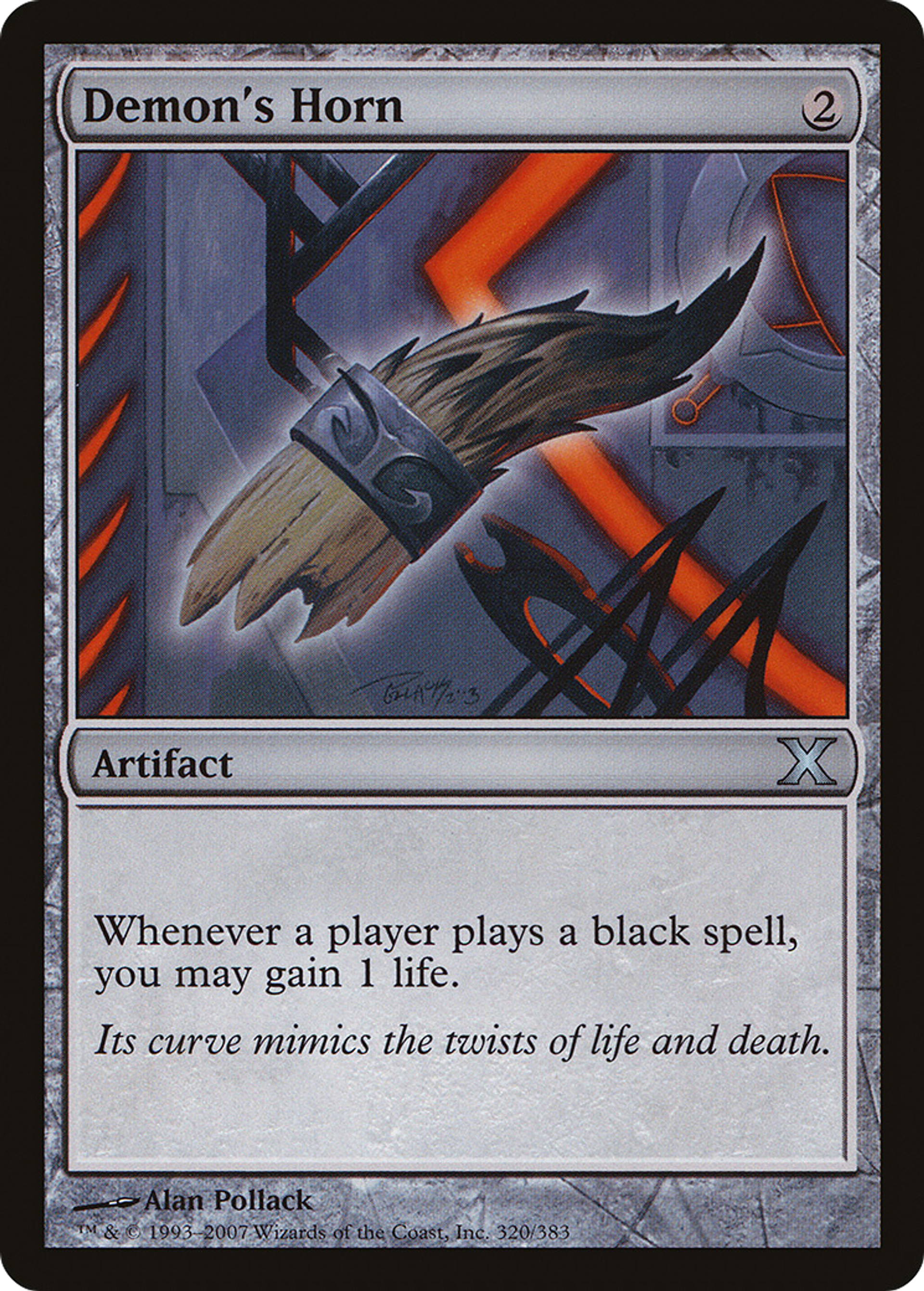 Demon's Horn — Tenth Edition — Magic: The Gathering