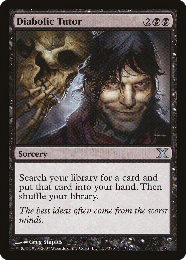 Diabolic Tutor — Tenth Edition — Magic: The Gathering