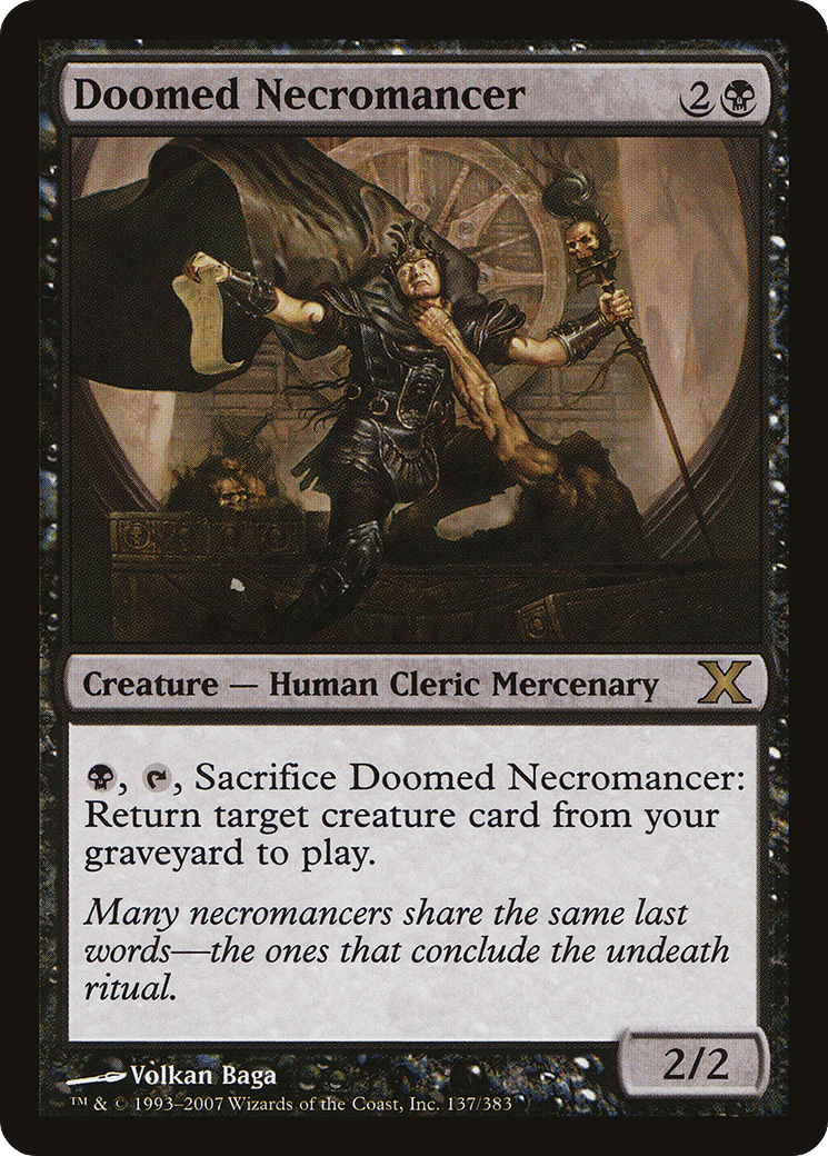 Doomed Necromancer — Tenth Edition — Magic: The Gathering