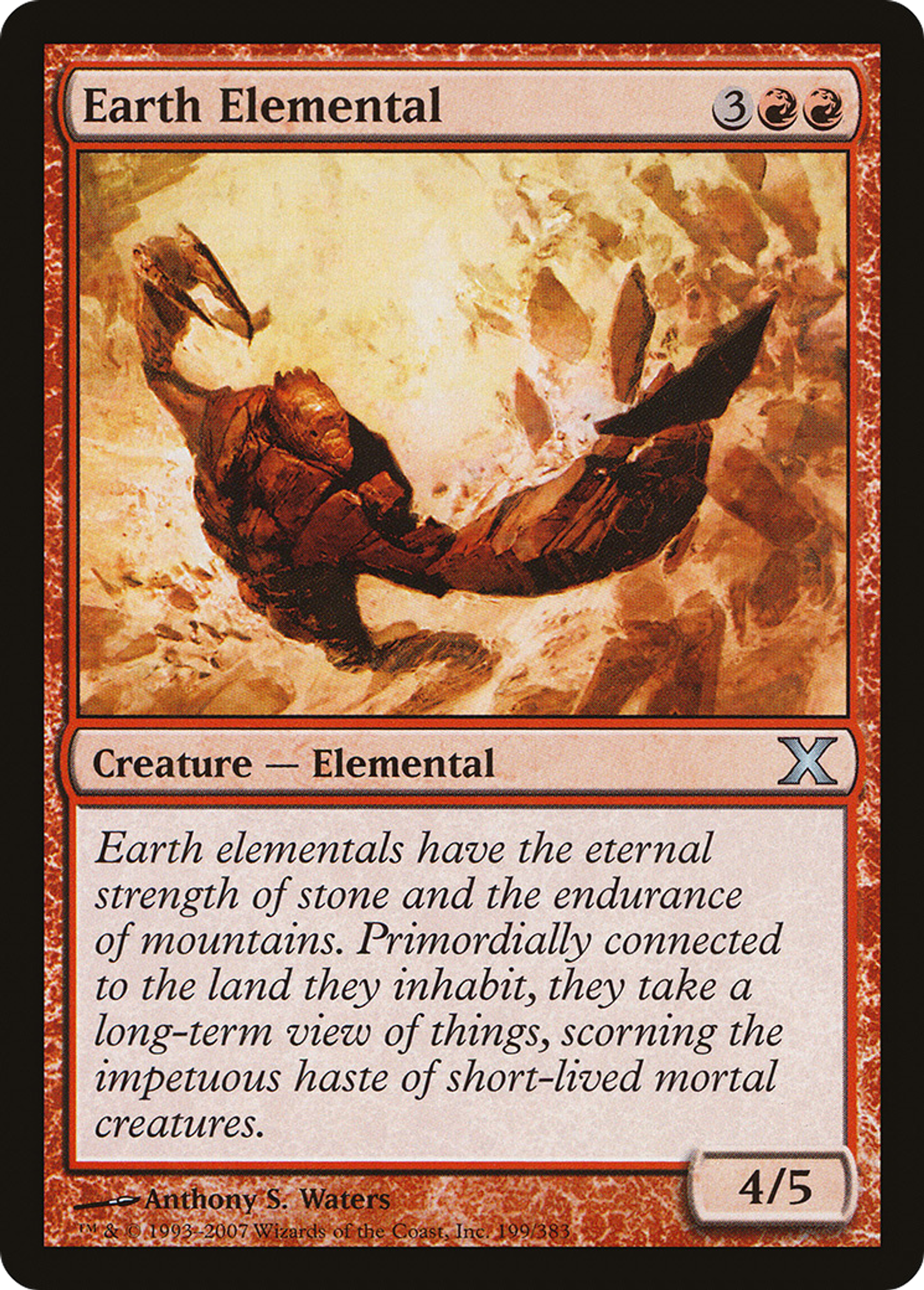 Earth Elemental — Tenth Edition — Magic: The Gathering