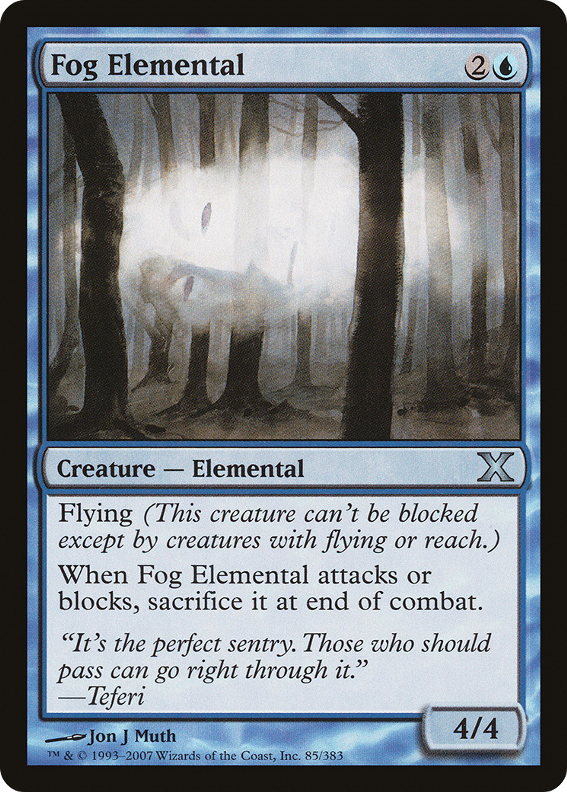 Fog Elemental — Tenth Edition — Magic: The Gathering