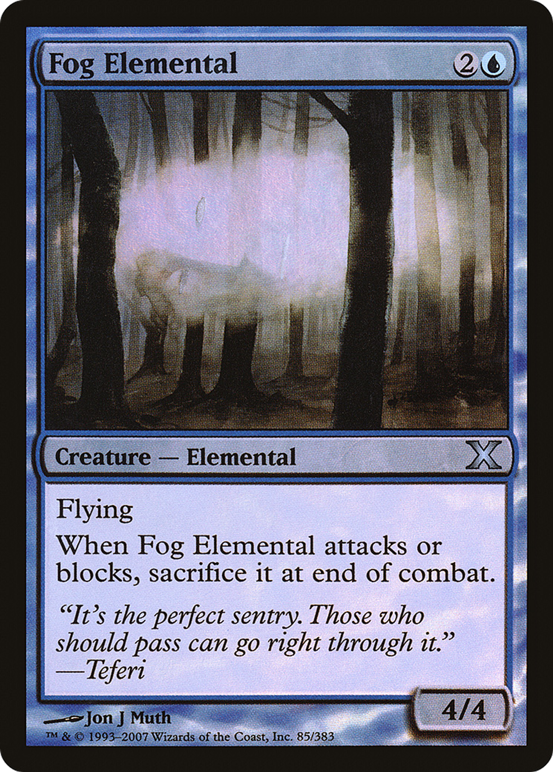Fog Elemental — Tenth Edition — Magic: The Gathering