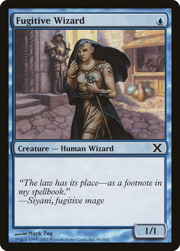 Fugitive Wizard — Tenth Edition — Magic: The Gathering