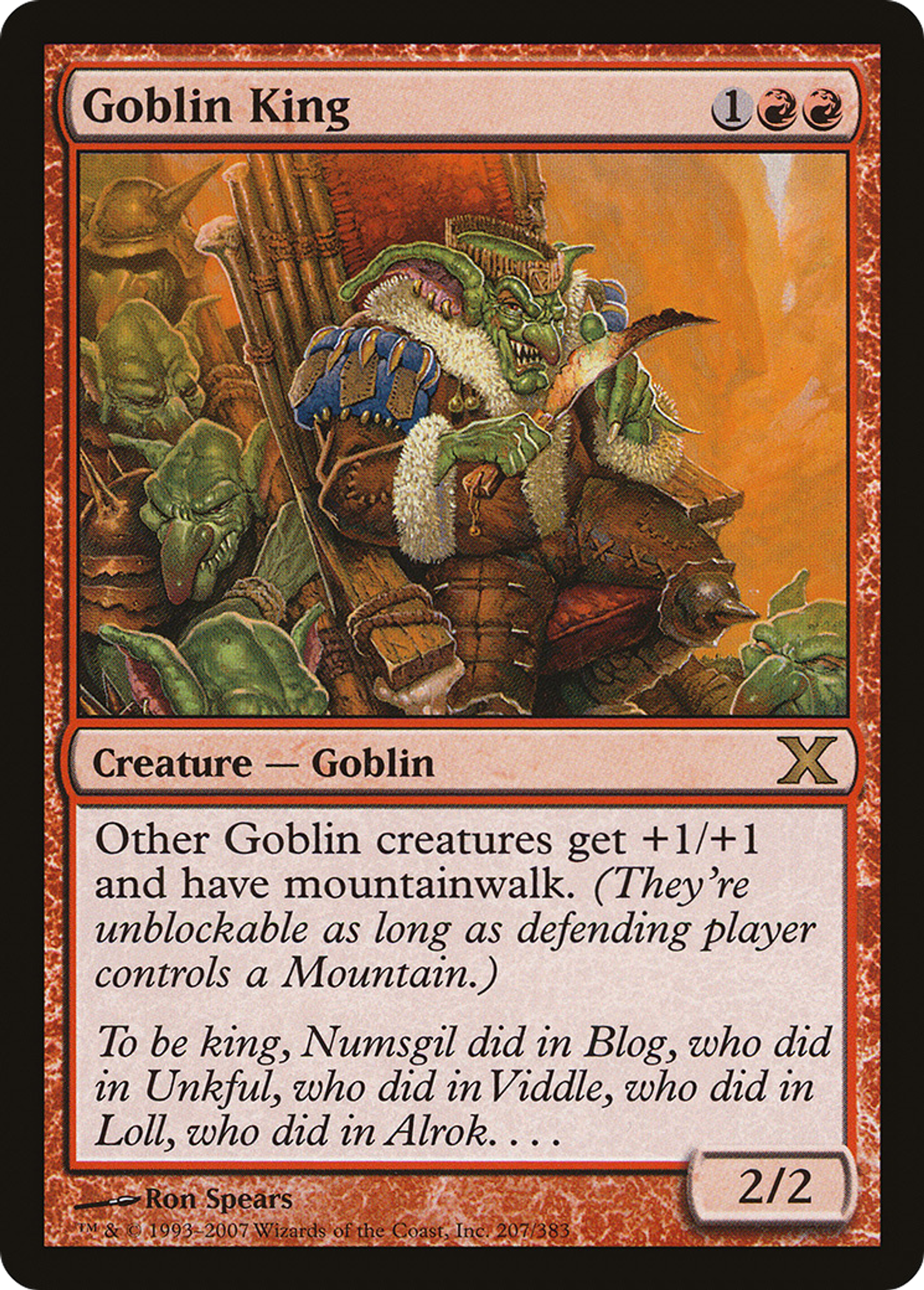 Goblin King — Tenth Edition — Magic: The Gathering