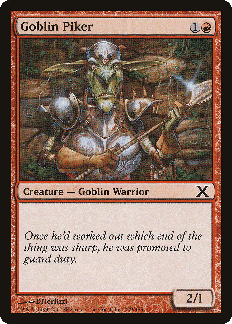 Goblin Piker — Tenth Edition — Magic: The Gathering