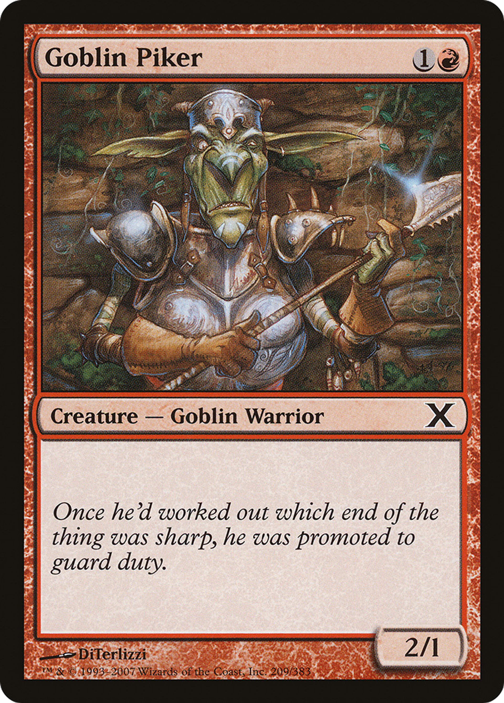 Goblin Piker — Tenth Edition — Magic: The Gathering