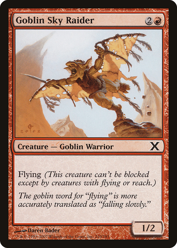 Goblin Sky Raider — Tenth Edition — Magic: The Gathering