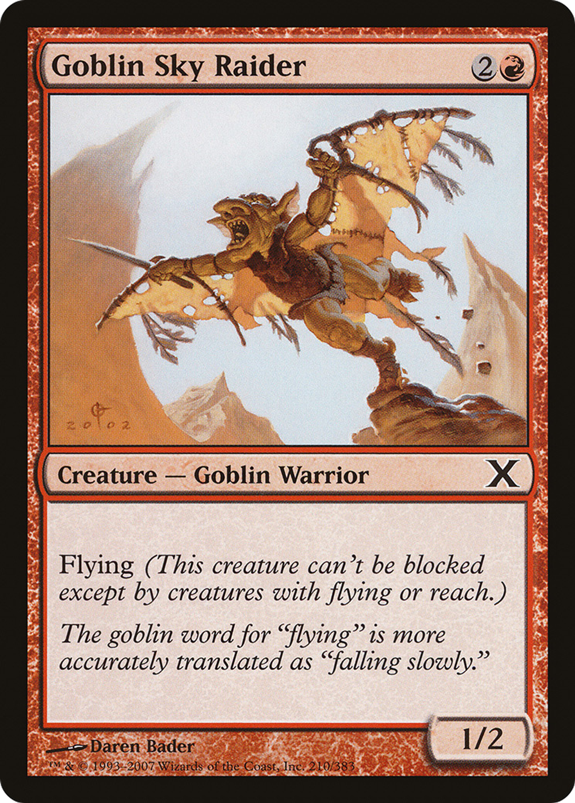Goblin Sky Raider — Tenth Edition — Magic: The Gathering