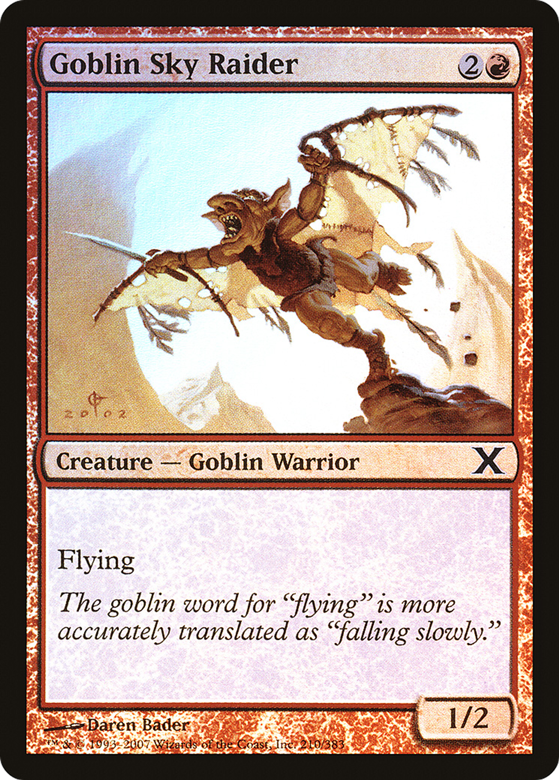 Goblin Sky Raider — Tenth Edition — Magic: The Gathering