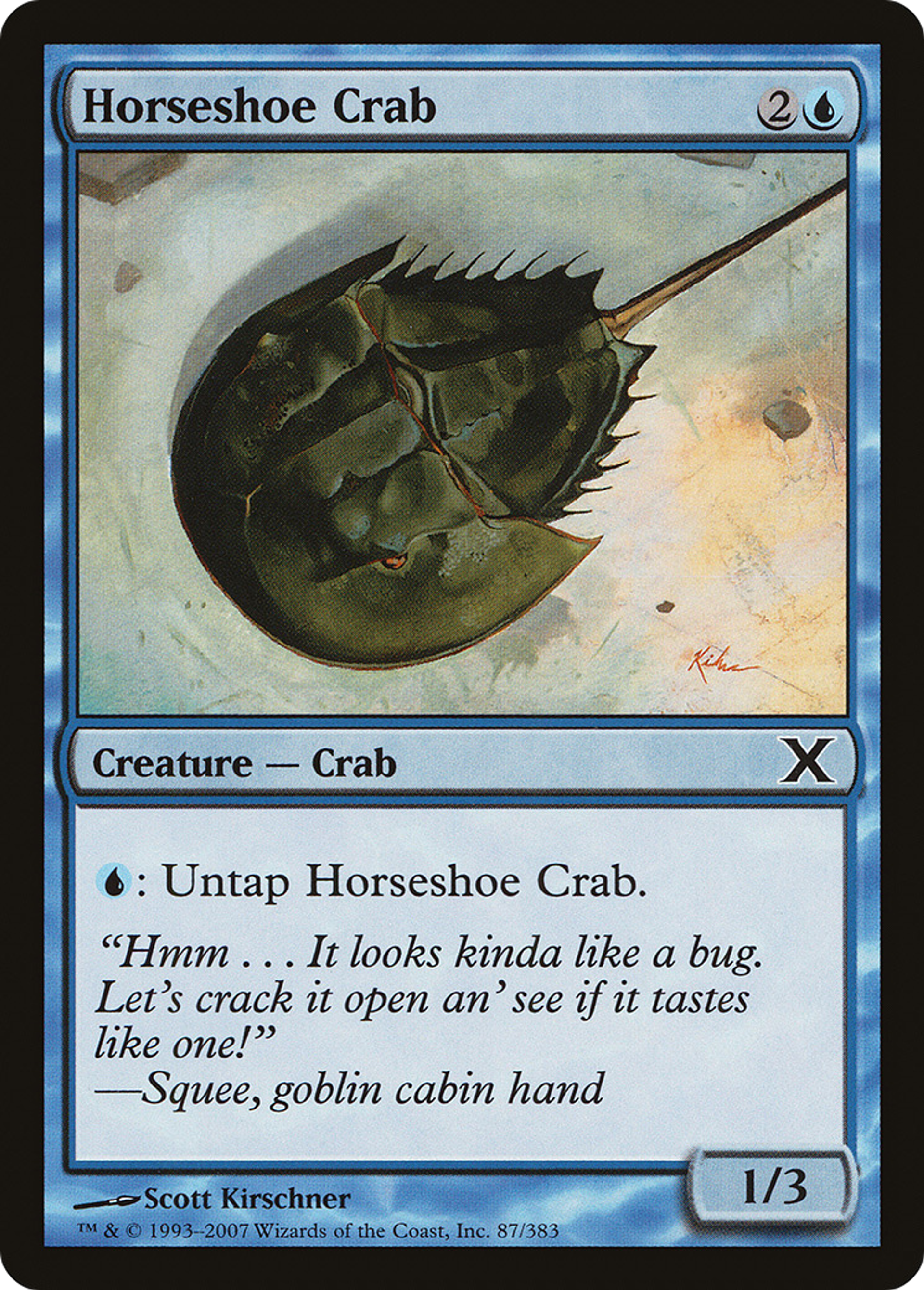 Horseshoe Crab — Tenth Edition — Magic: The Gathering