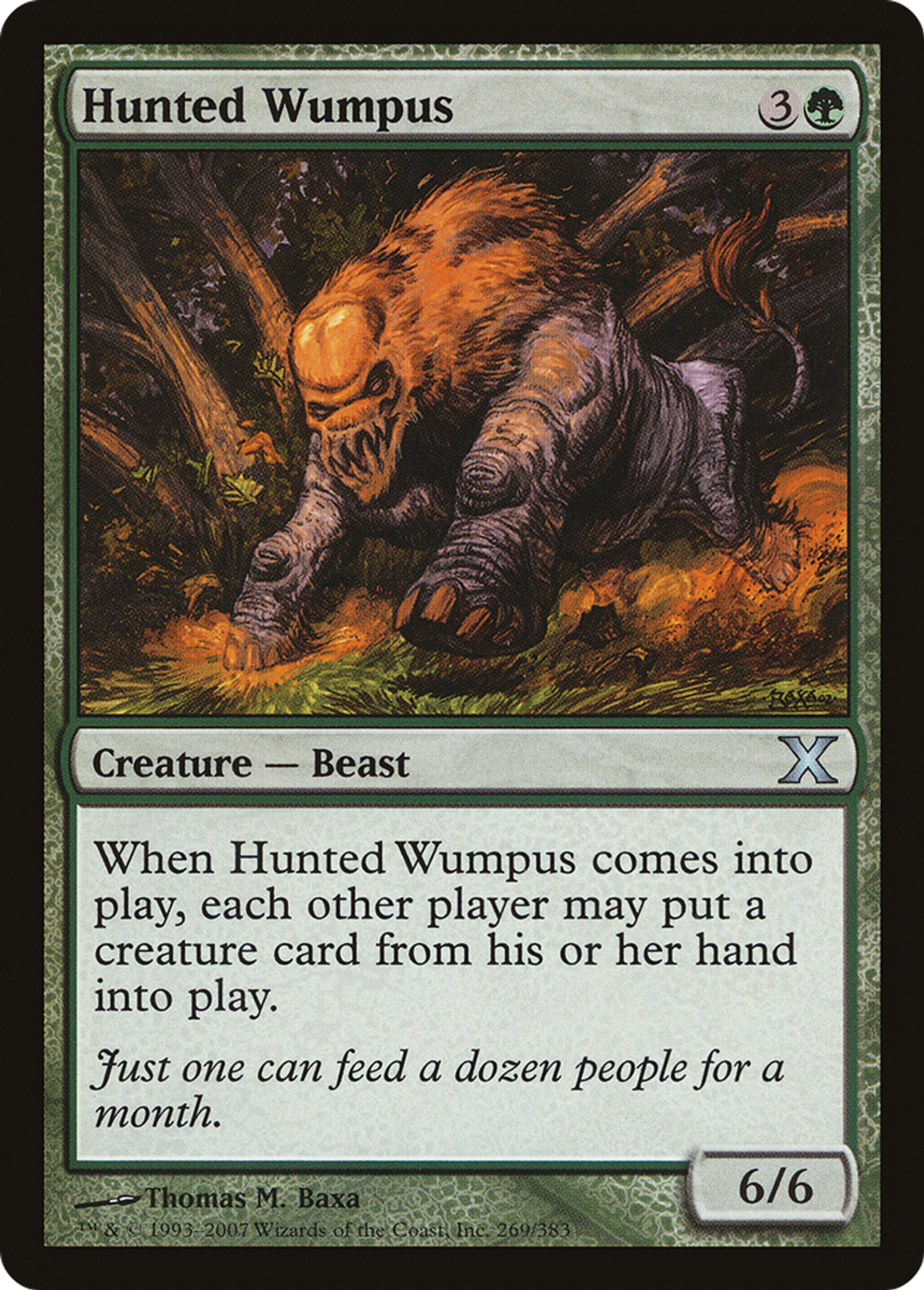 Hunted Wumpus — Tenth Edition — Magic: The Gathering