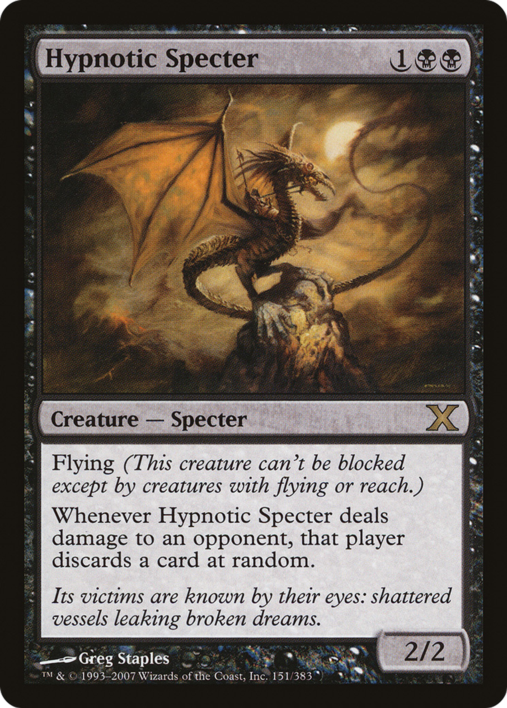 Hypnotic Specter — Tenth Edition — Magic: The Gathering