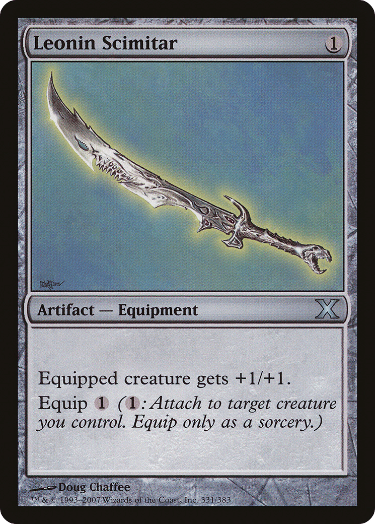 Leonin Scimitar — Tenth Edition — Magic: The Gathering