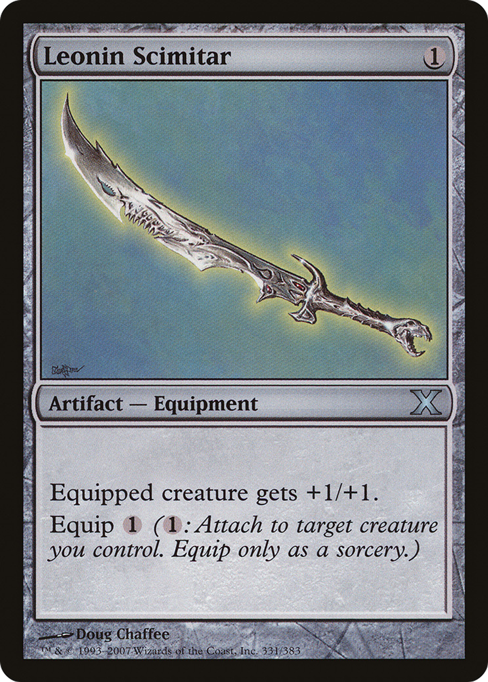 Leonin Scimitar — Tenth Edition — Magic: The Gathering