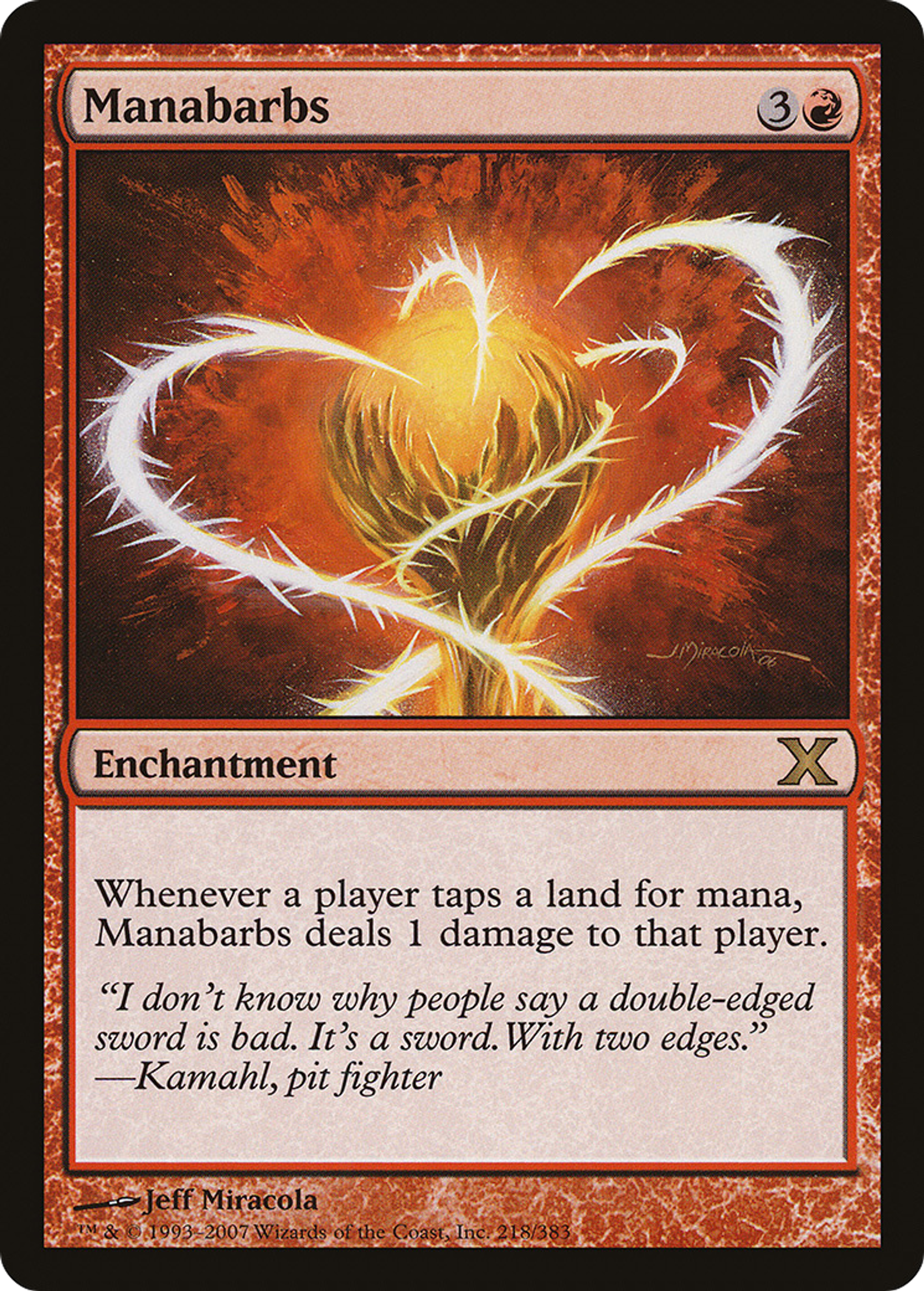 Manabarbs — Tenth Edition — Magic: The Gathering