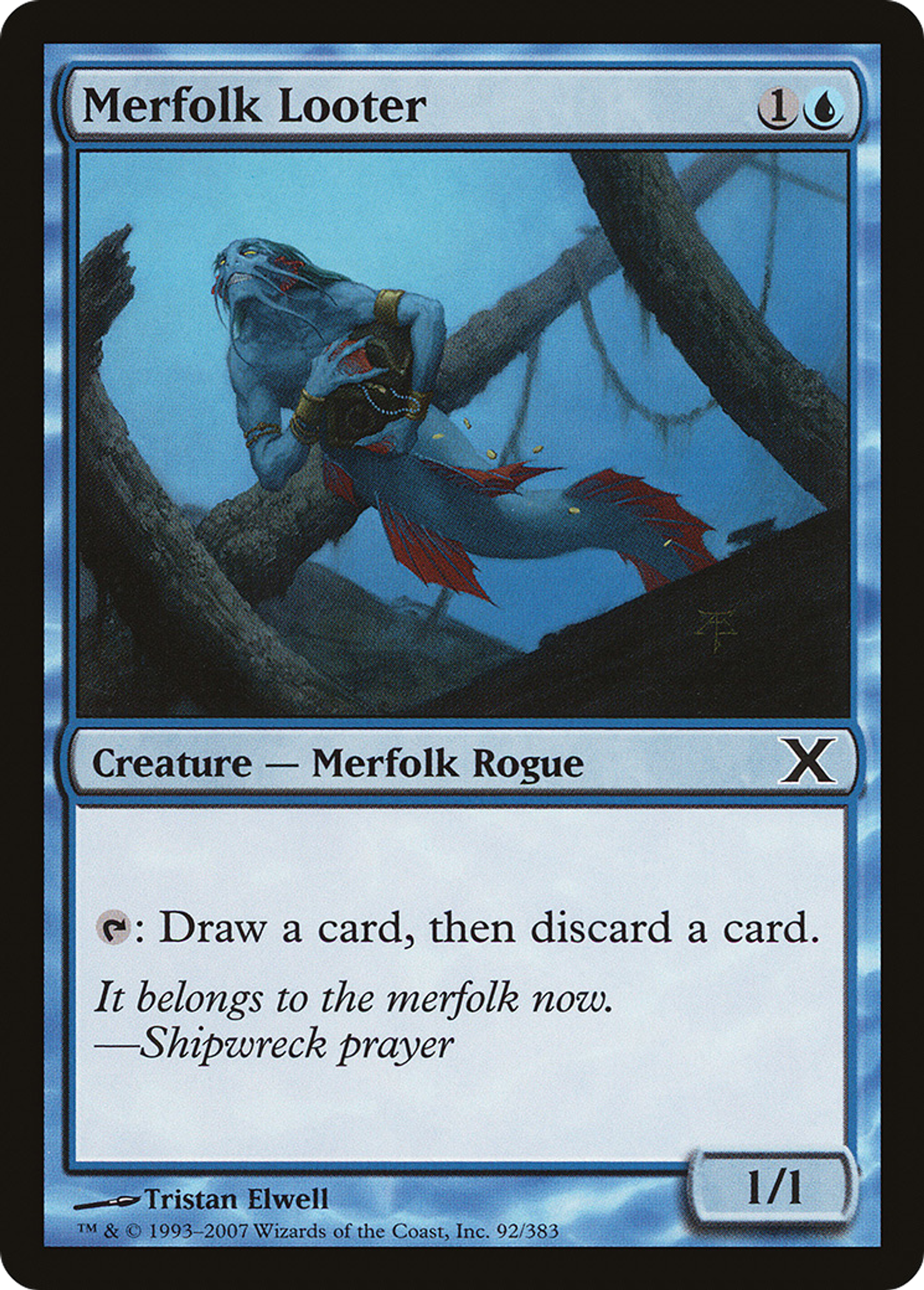 Merfolk Looter — Tenth Edition — Magic: The Gathering