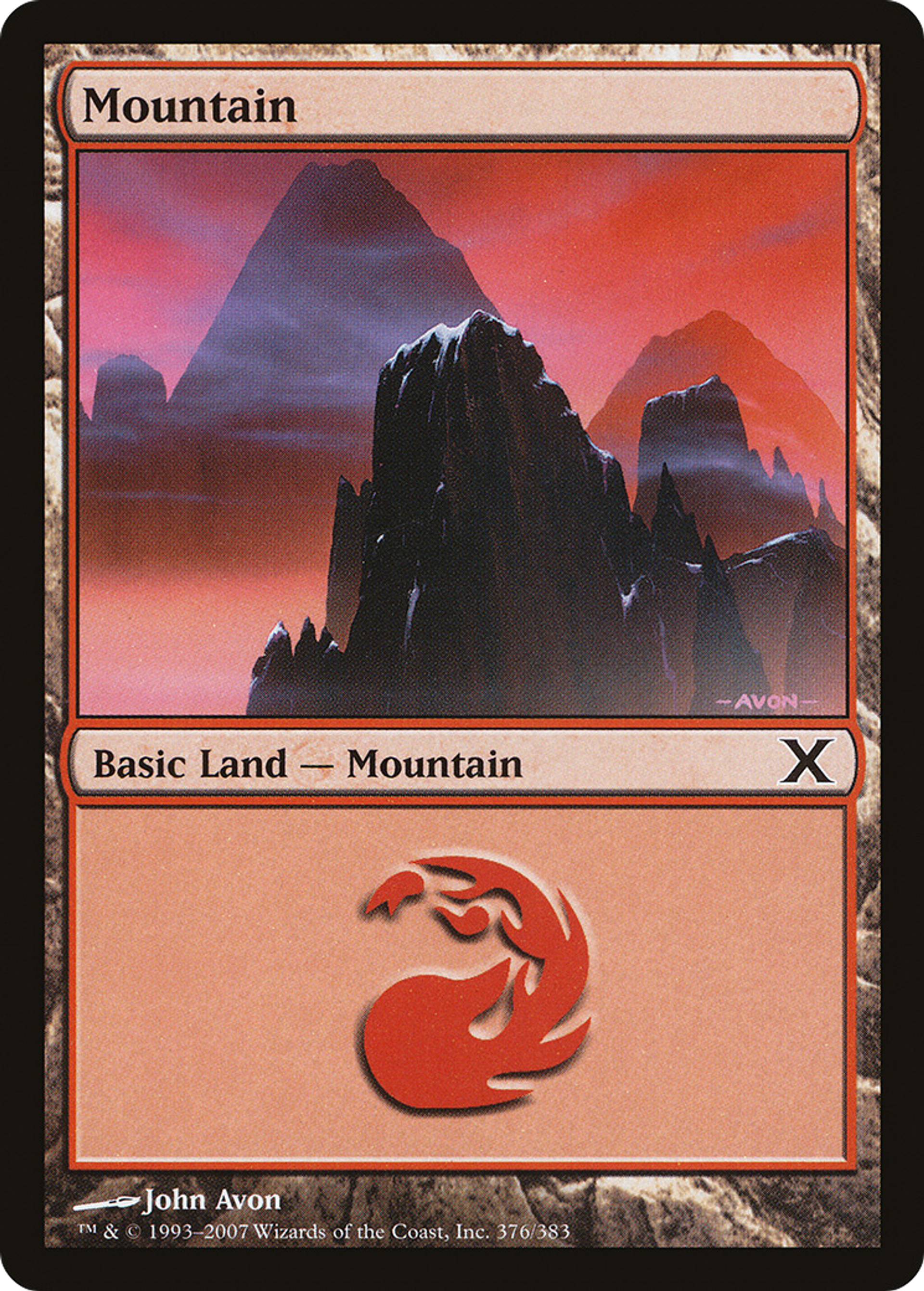 Mountain — Tenth Edition — Magic: The Gathering