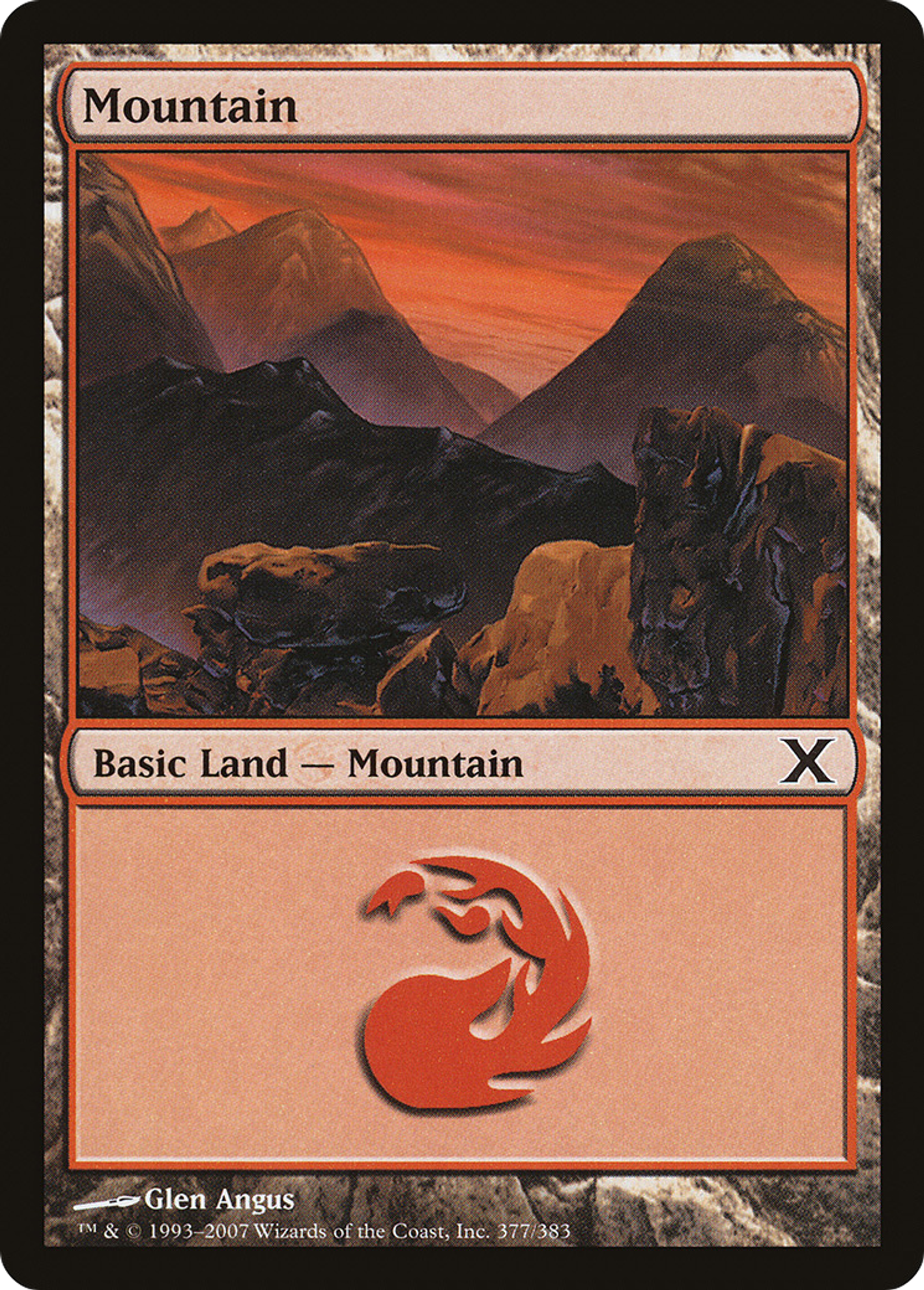 Mountain — Tenth Edition — Magic: The Gathering