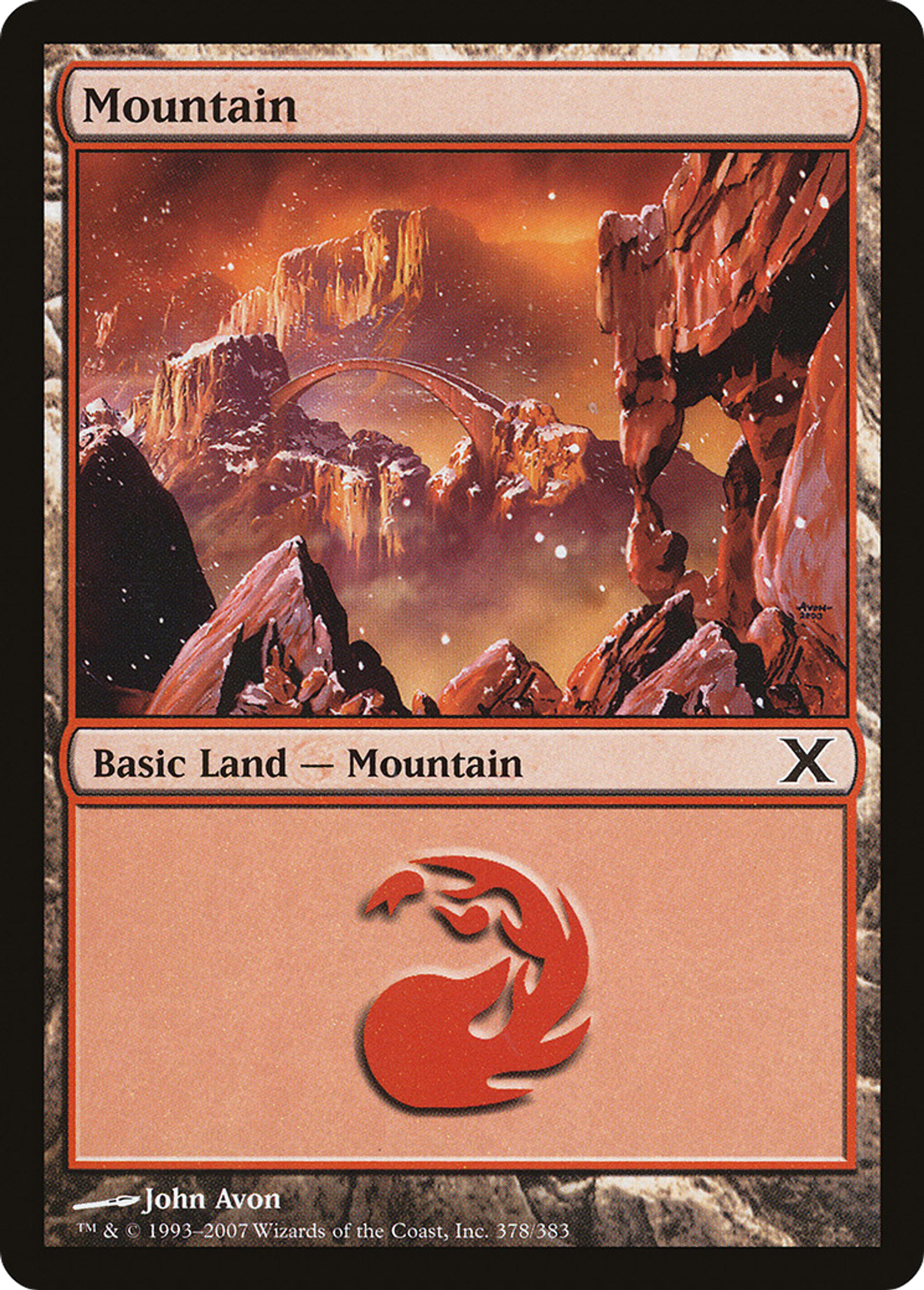 Mountain — Tenth Edition — Magic: The Gathering