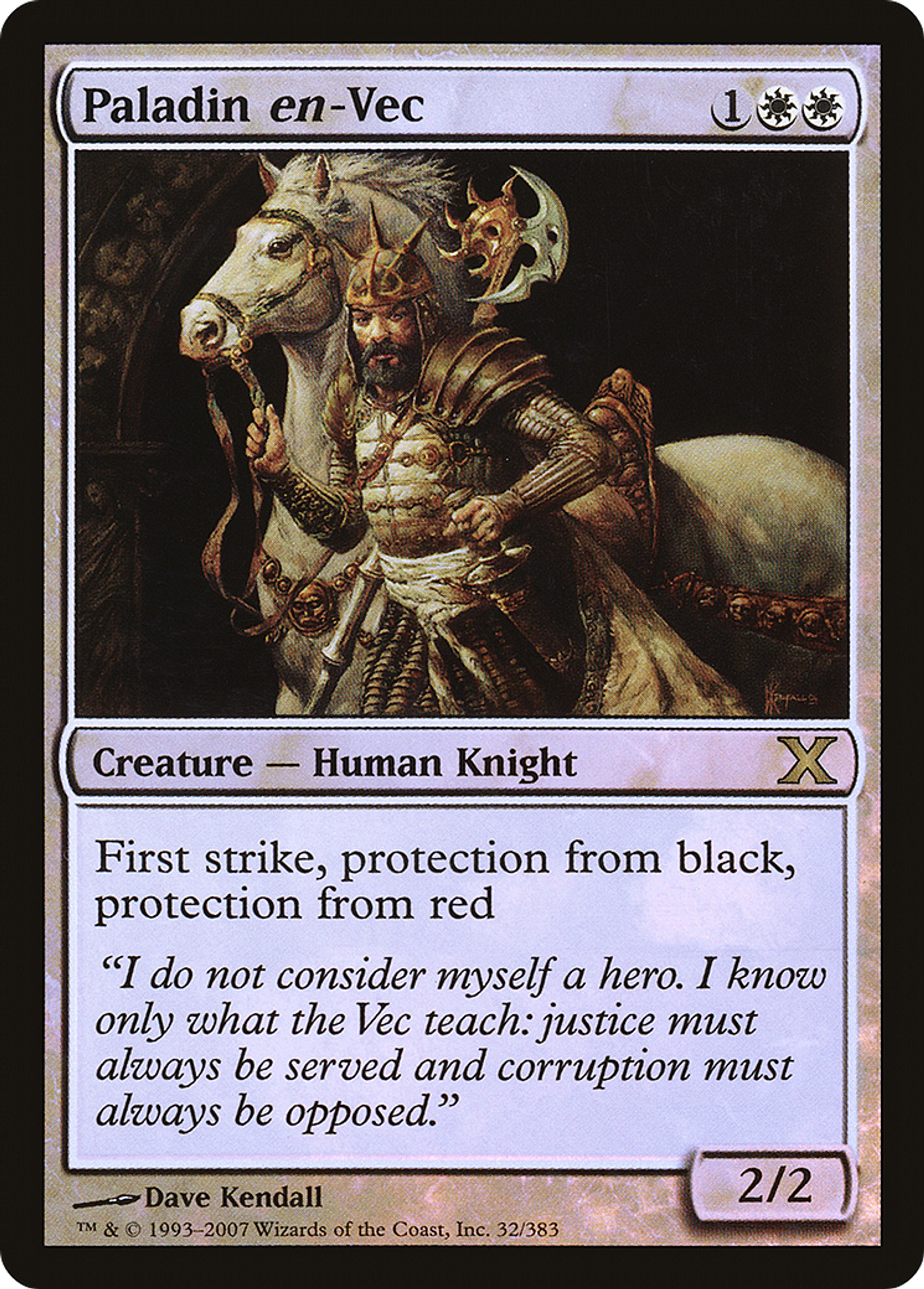 Paladin en-Vec — Tenth Edition — Magic: The Gathering