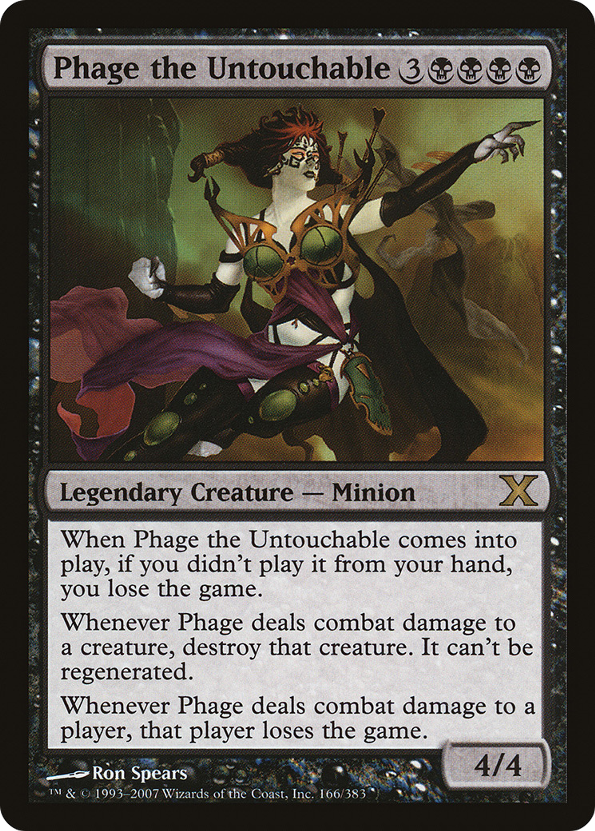 Phage the Untouchable — Tenth Edition — Magic: The Gathering