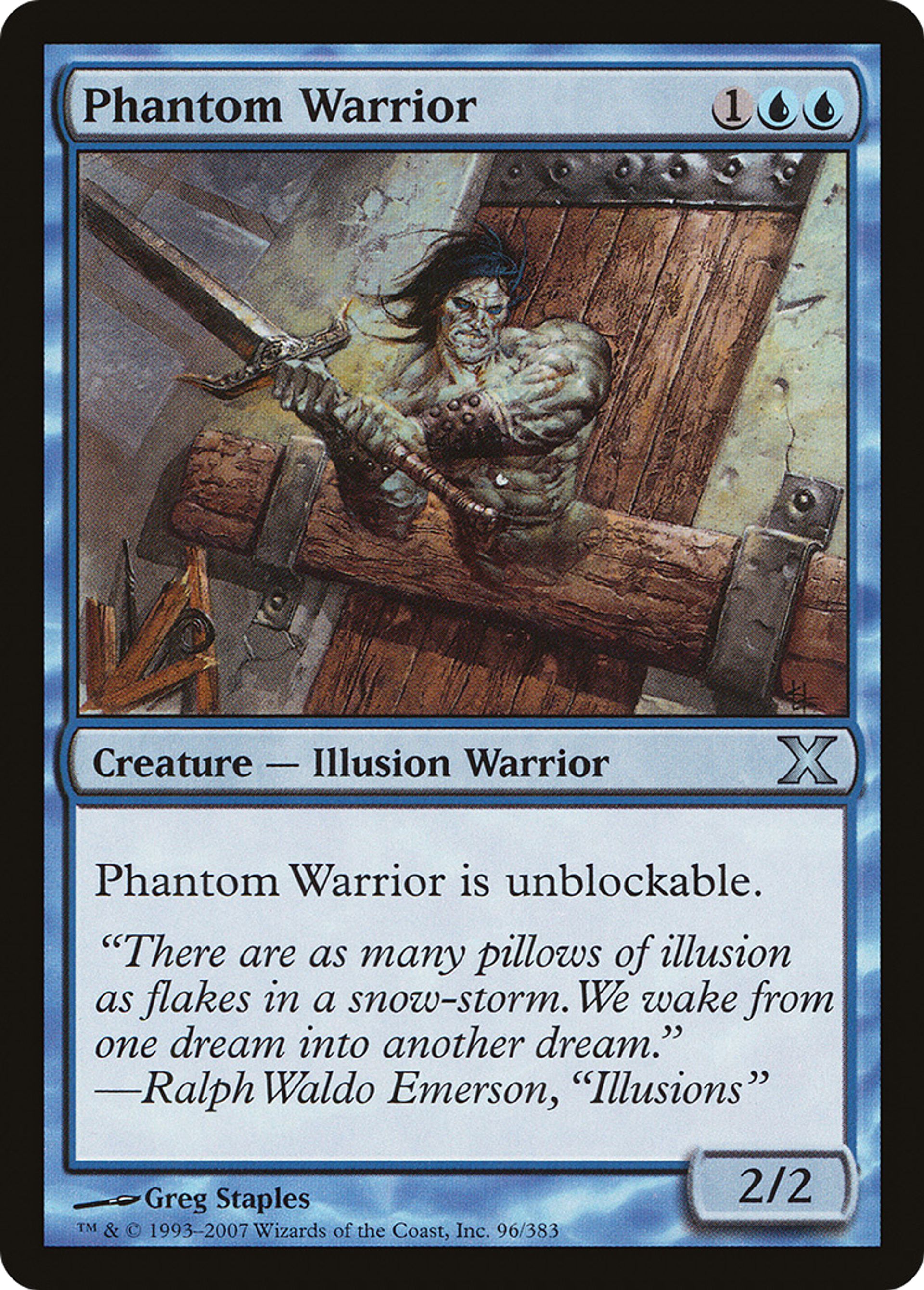 Phantom Warrior — Tenth Edition — Magic: The Gathering