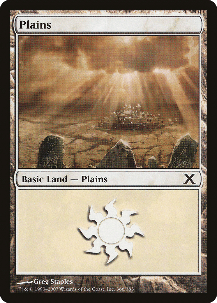 Plains — Tenth Edition — Magic: The Gathering