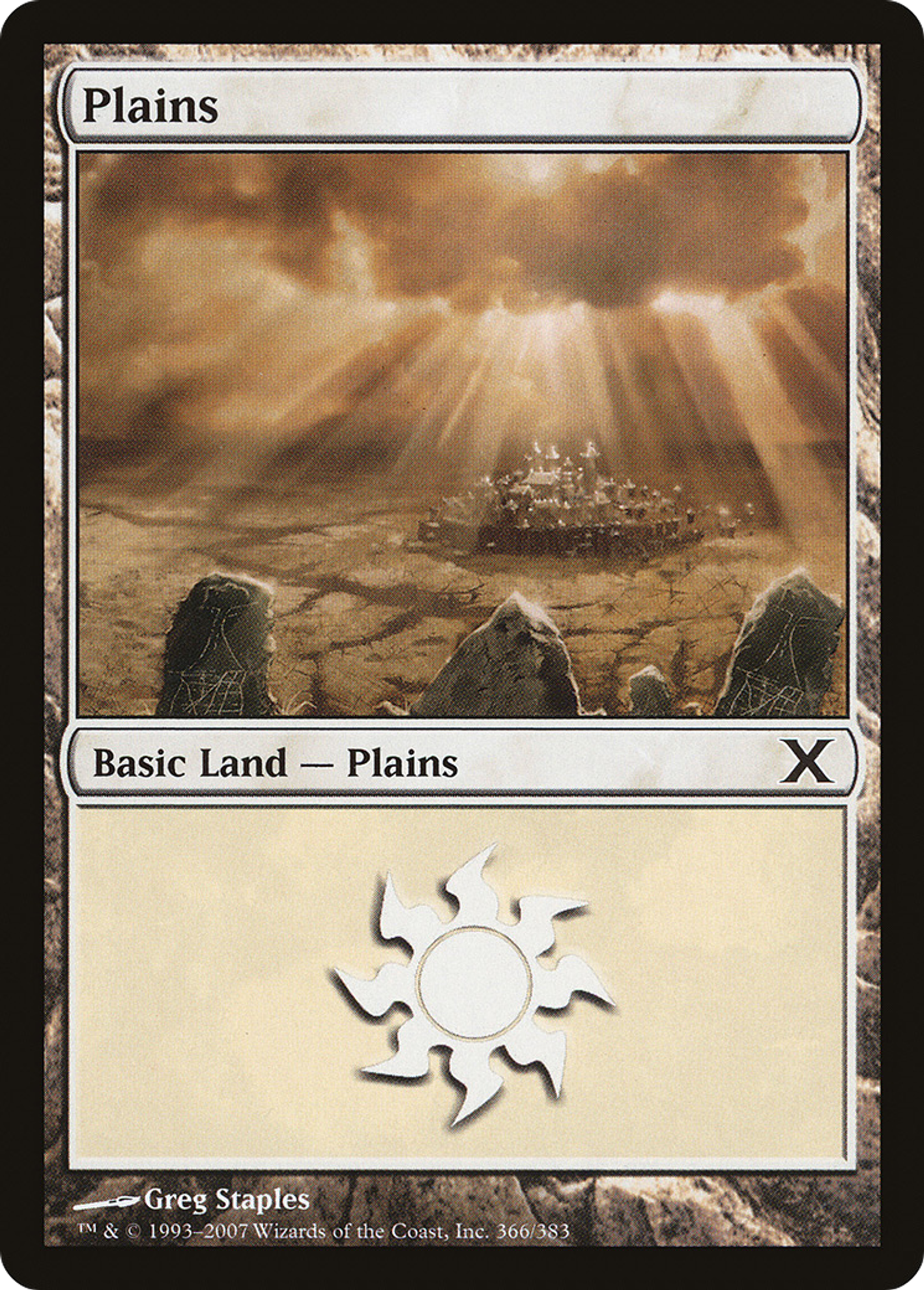 Plains — Tenth Edition — Magic: The Gathering