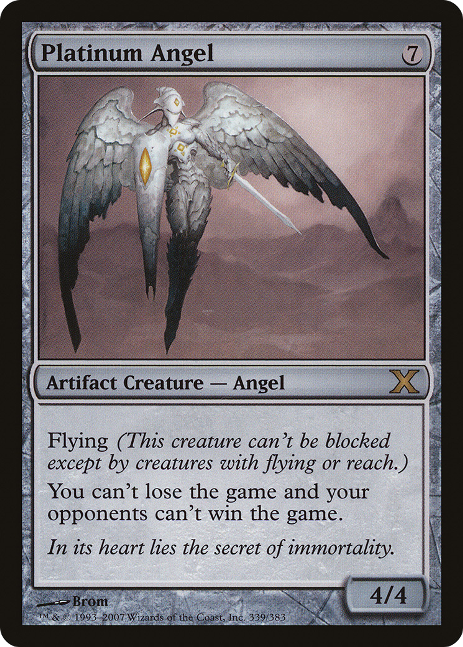 Platinum Angel — Tenth Edition — Magic: The Gathering