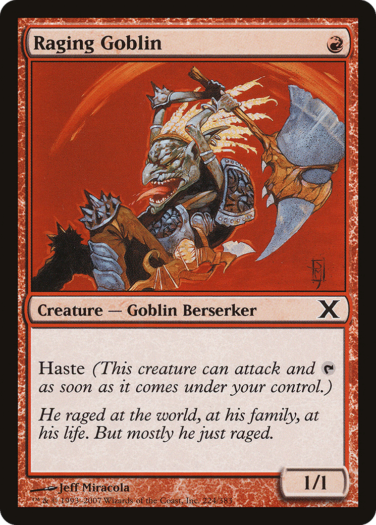 Raging Goblin — Tenth Edition — Magic: The Gathering