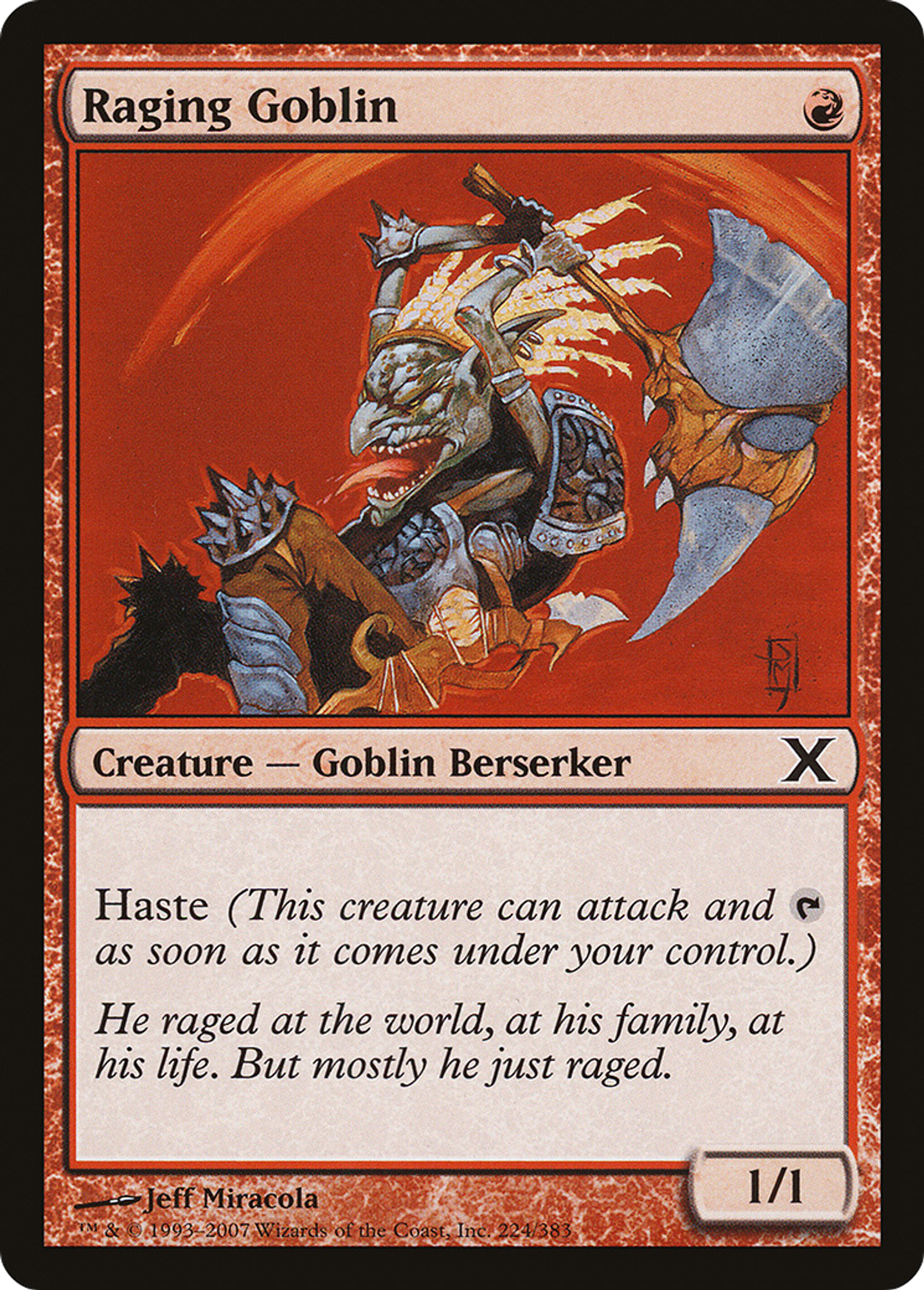 Raging Goblin — Tenth Edition — Magic: The Gathering