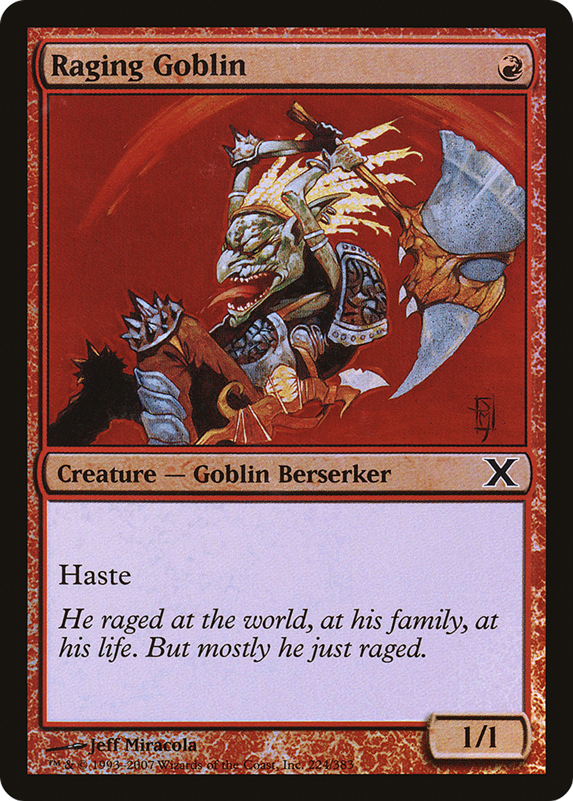 Raging Goblin — Tenth Edition — Magic: The Gathering