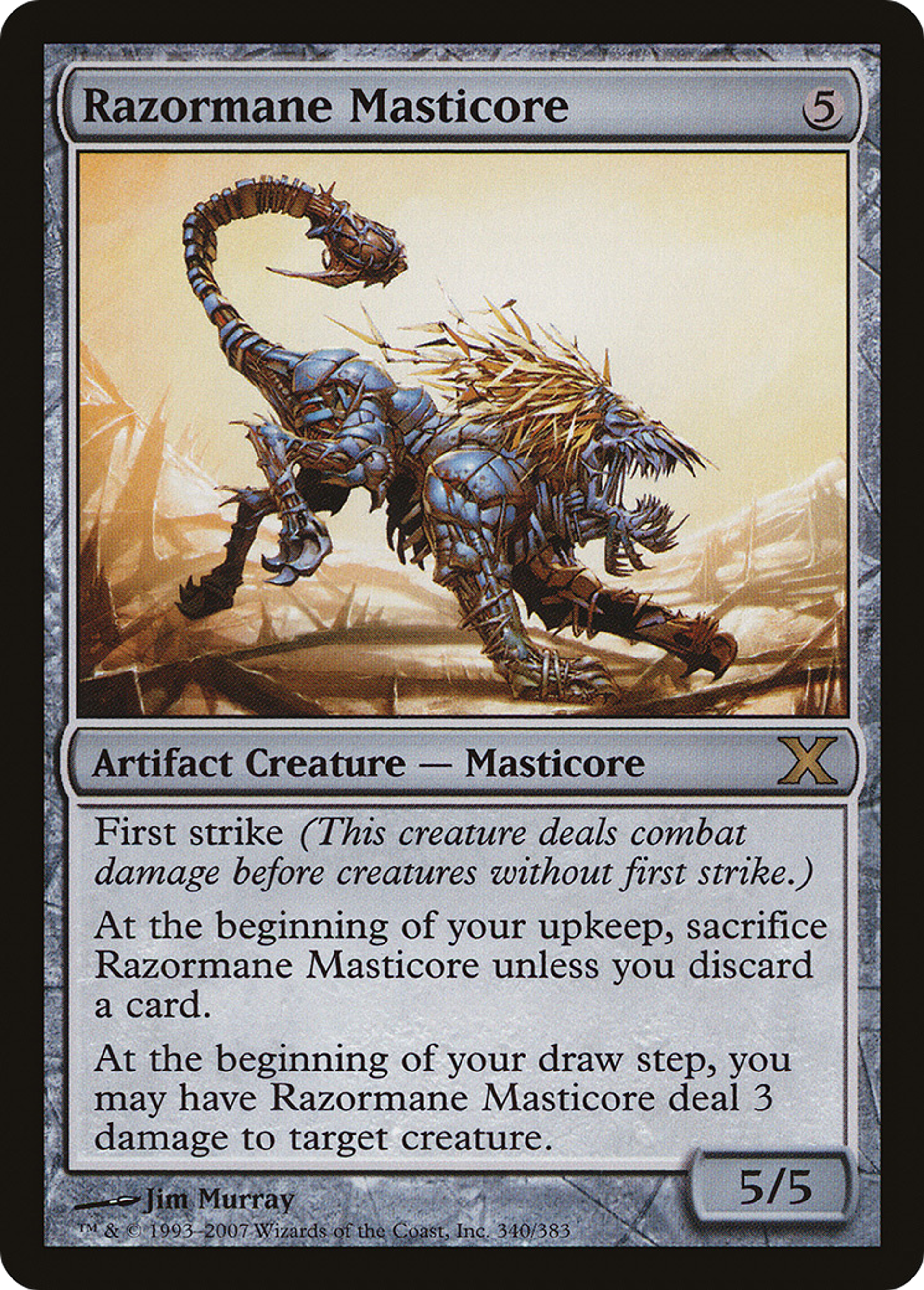 Razormane Masticore — Tenth Edition — Magic: The Gathering