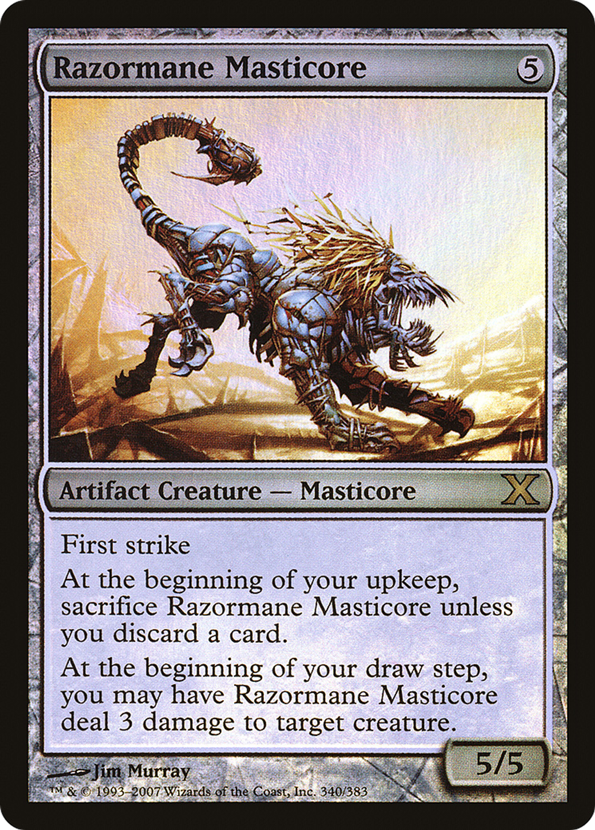 Razormane Masticore — Tenth Edition — Magic: The Gathering