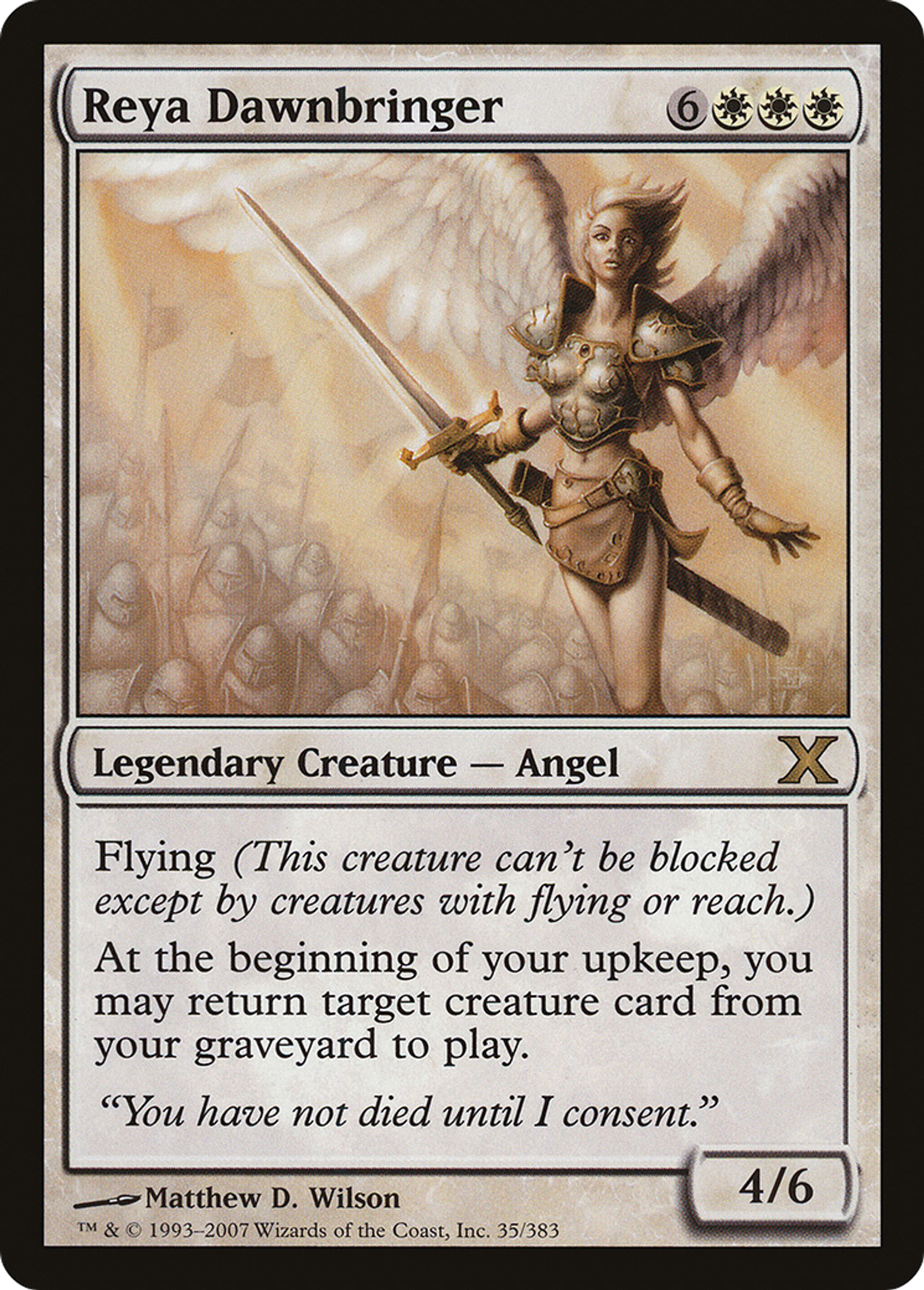 Reya Dawnbringer — Tenth Edition — Magic: The Gathering