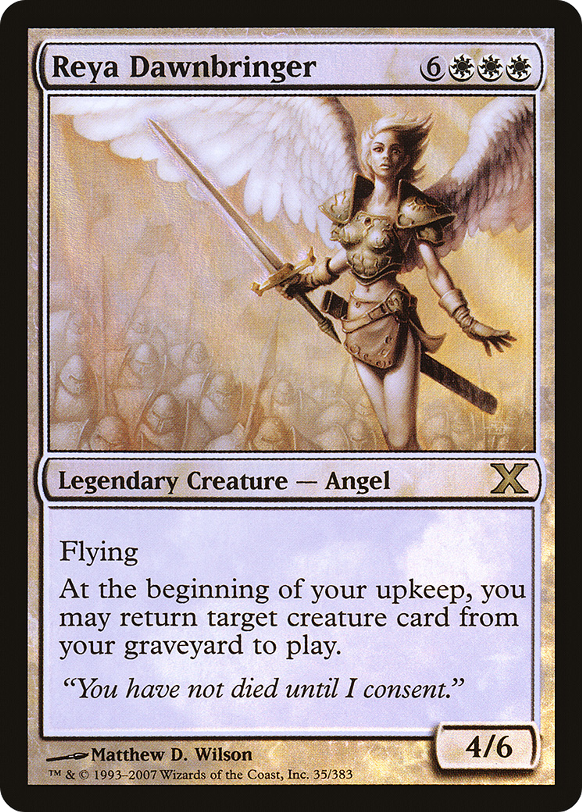 Reya Dawnbringer — Tenth Edition — Magic: The Gathering