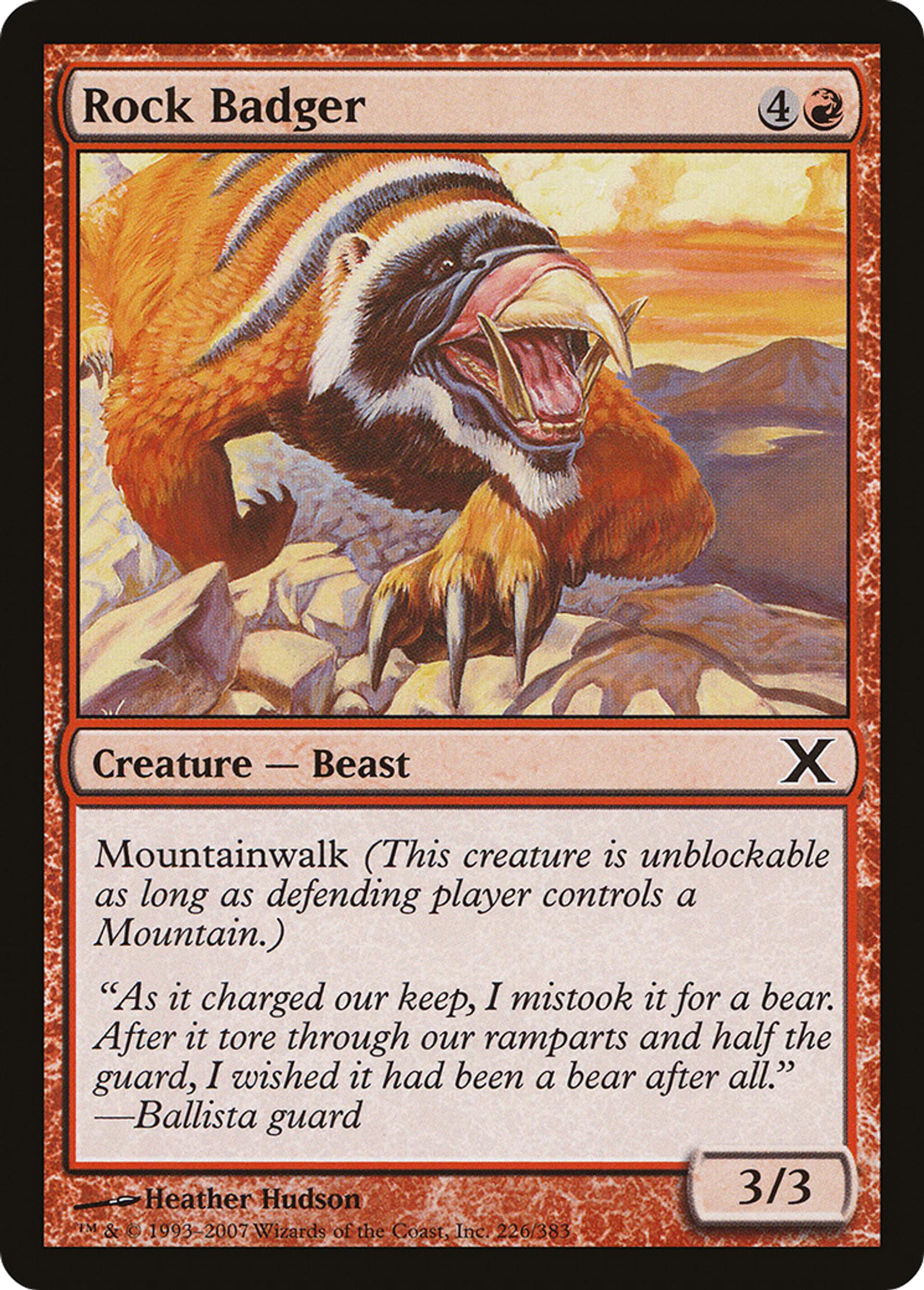 Rock Badger — Tenth Edition — Magic: The Gathering