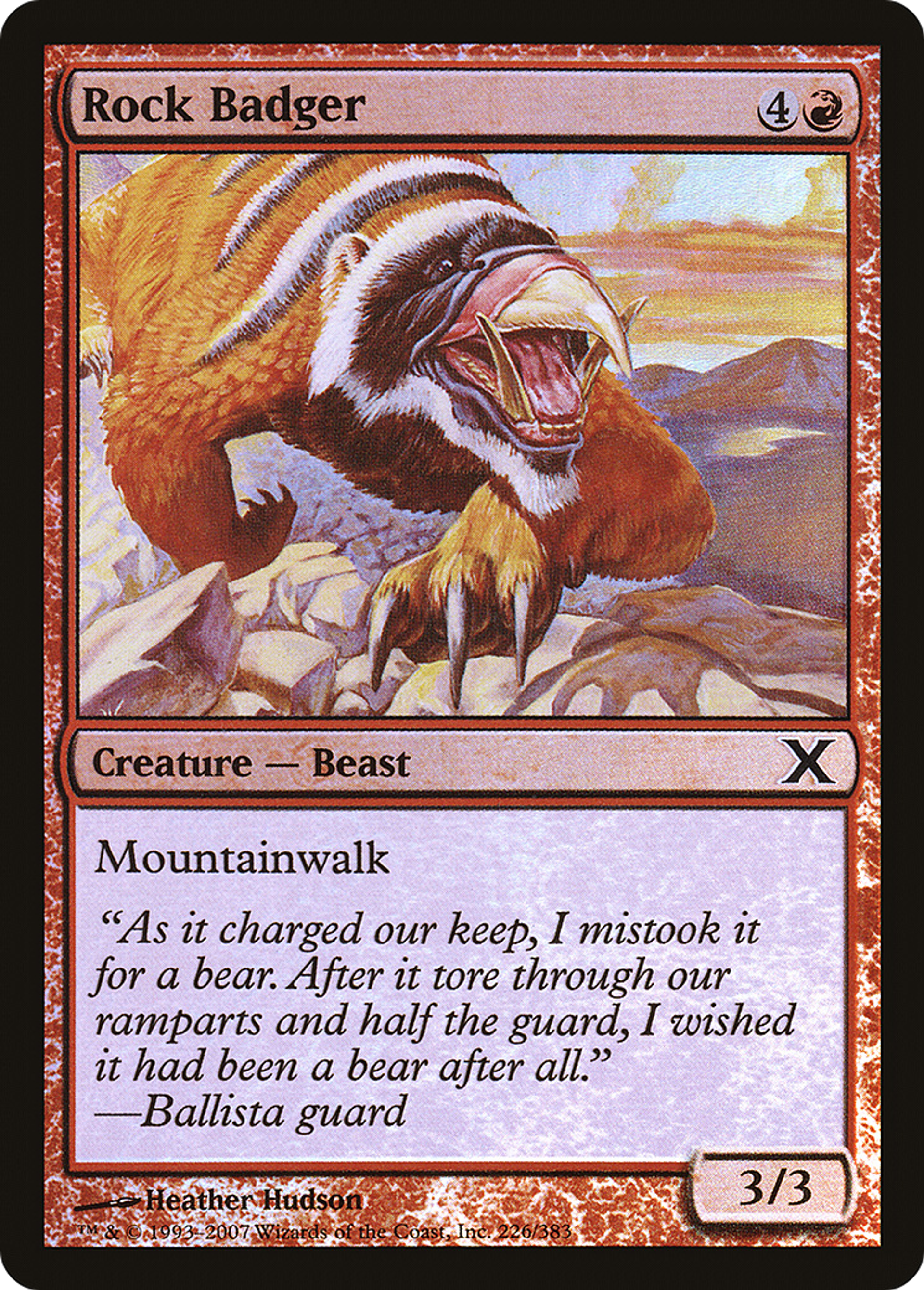 Rock Badger — Tenth Edition — Magic: The Gathering