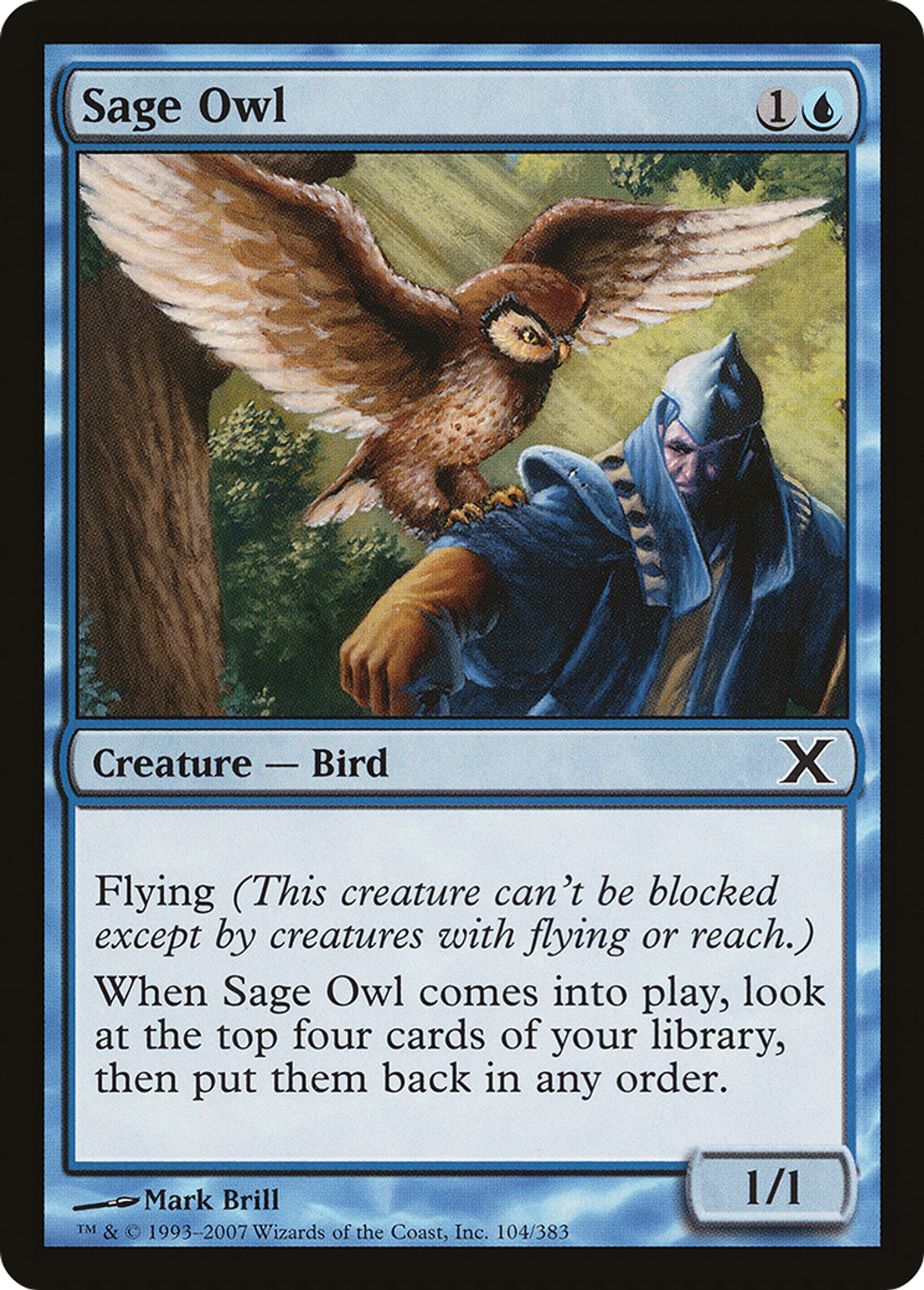 Sage Owl — Tenth Edition — Magic: The Gathering