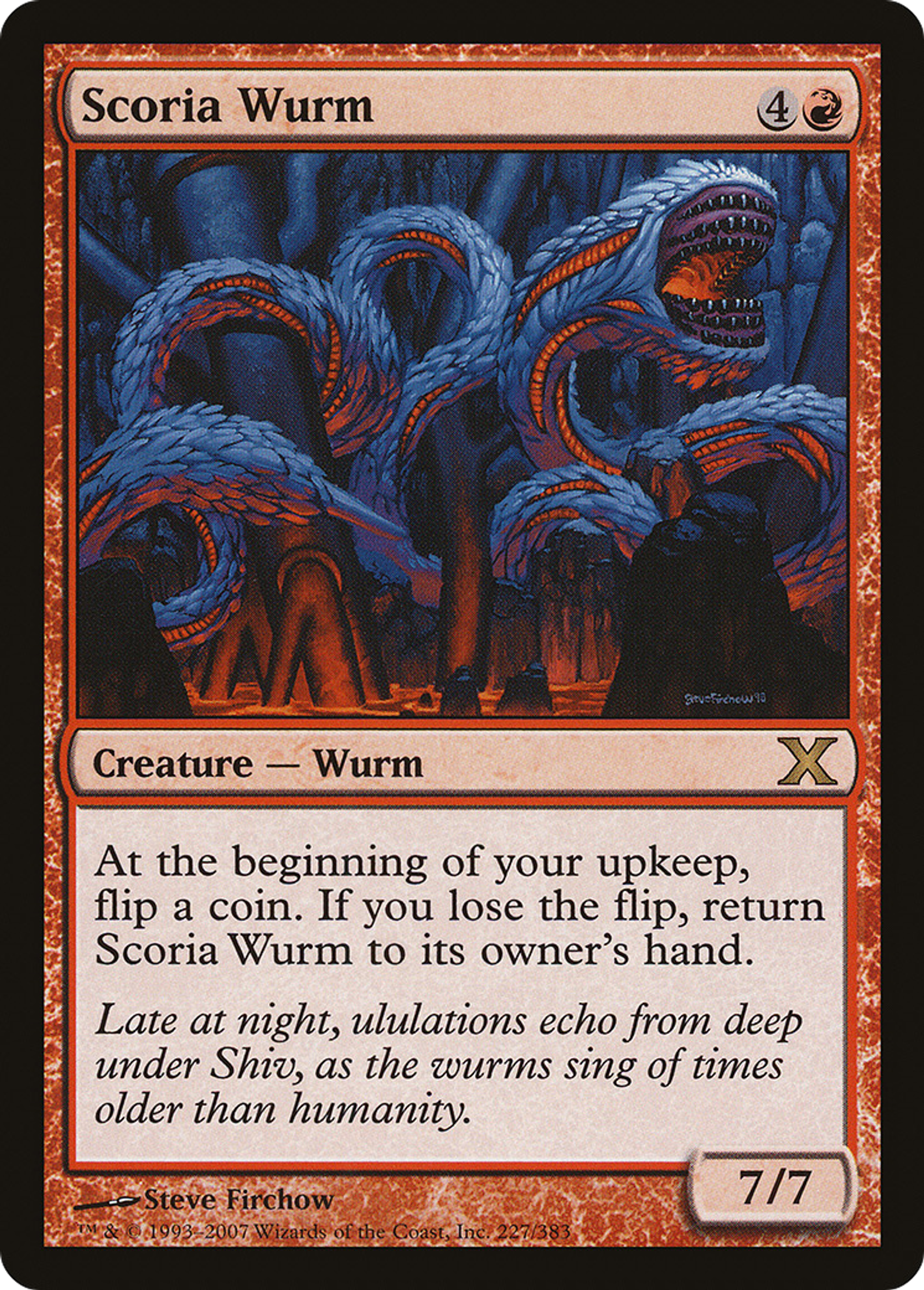 Scoria Wurm — Tenth Edition — Magic: The Gathering