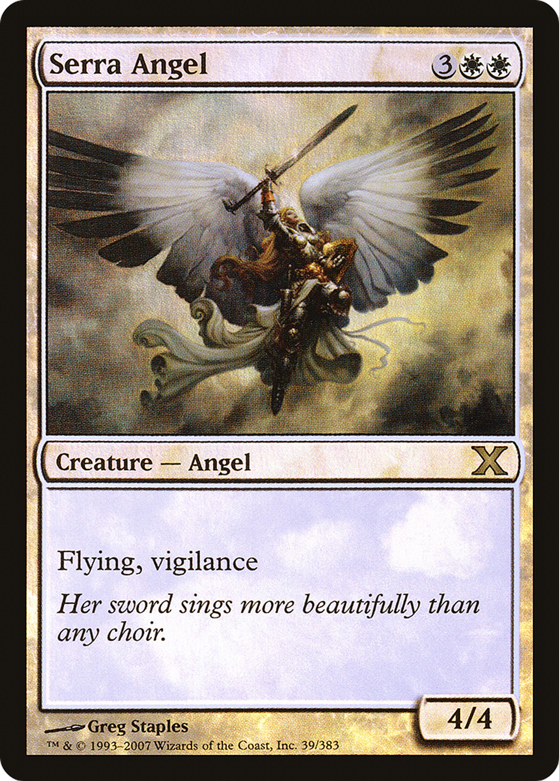 Serra Angel — Tenth Edition — Magic: The Gathering