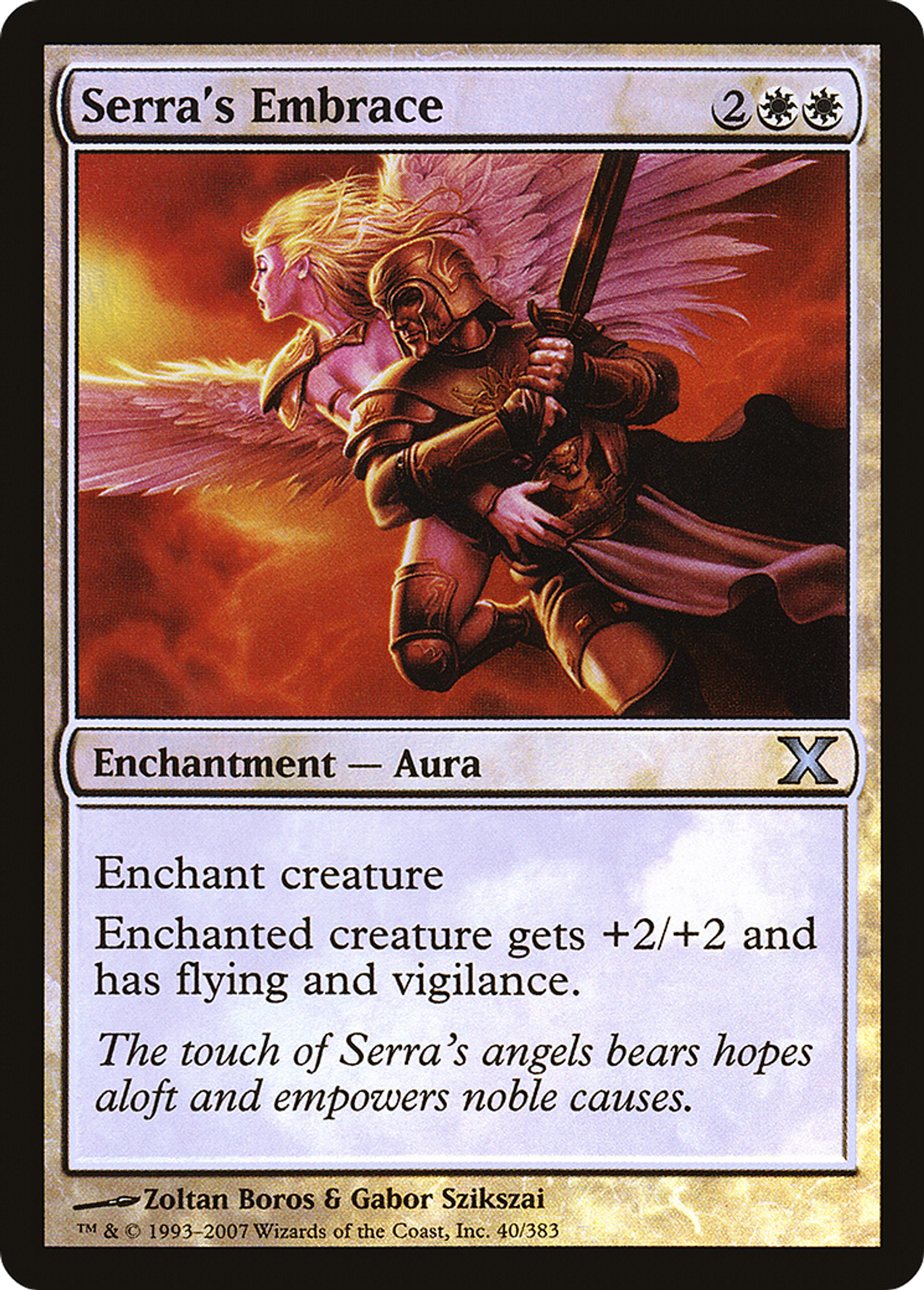 Serra's Embrace — Tenth Edition — Magic: The Gathering