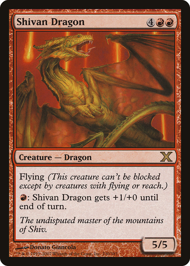 Shivan Dragon — Tenth Edition — Magic: The Gathering