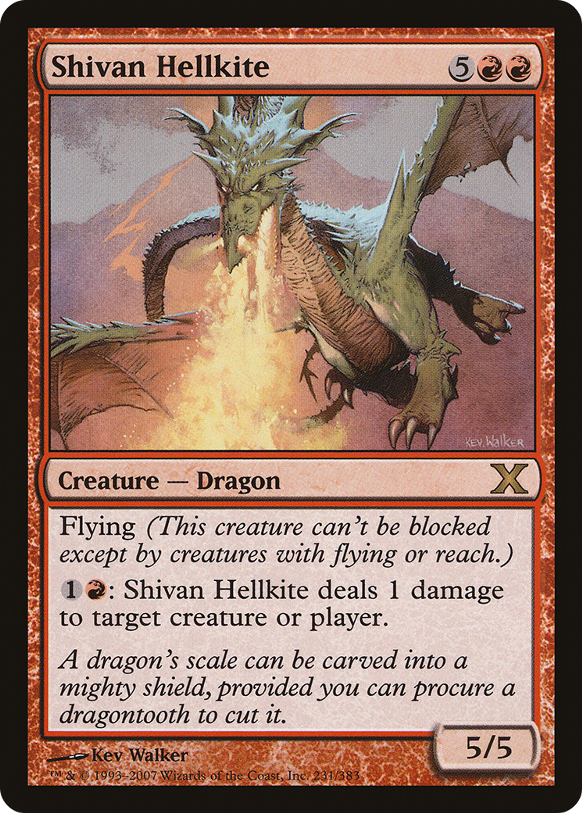 Shivan Hellkite — Tenth Edition — Magic: The Gathering