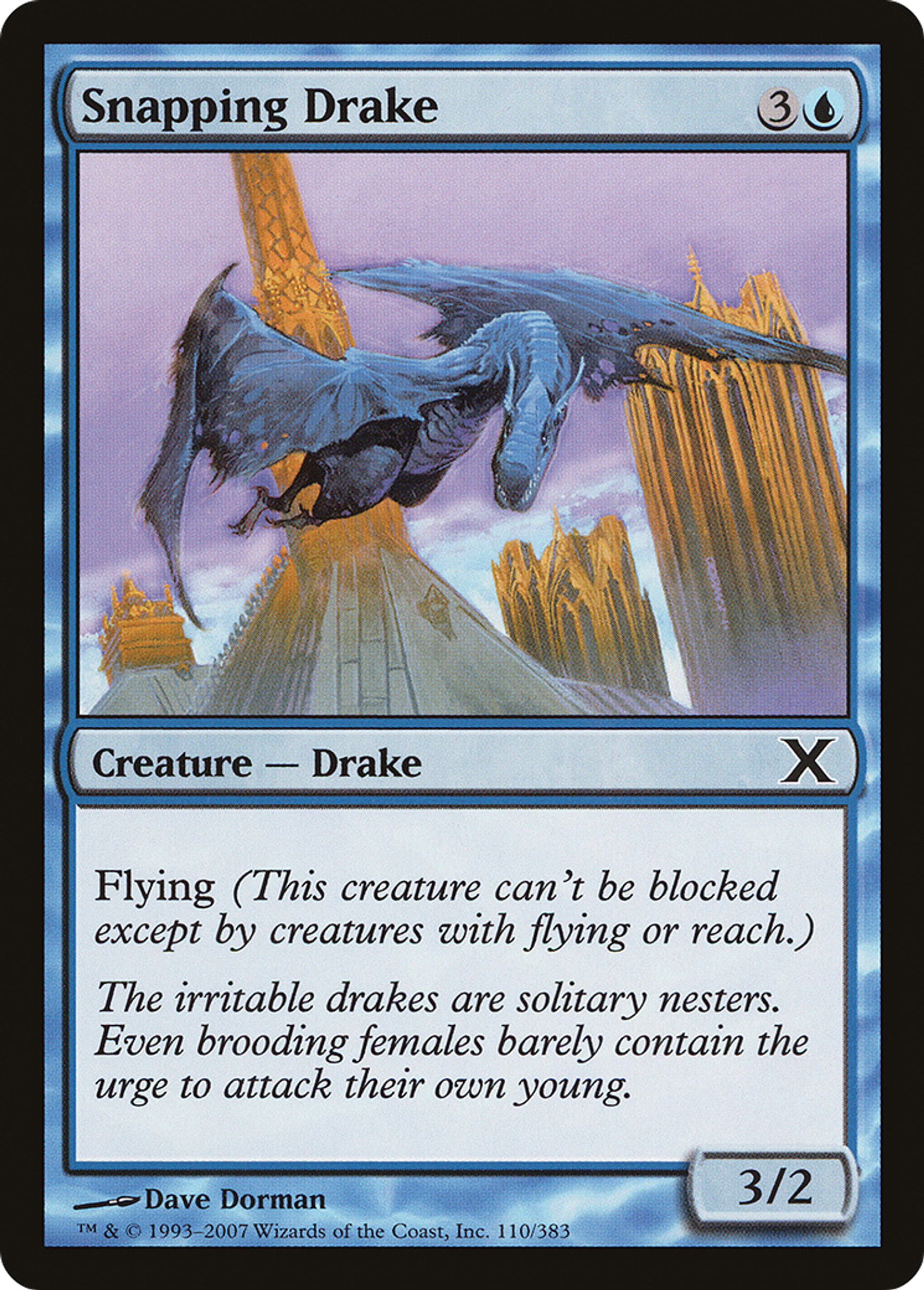Snapping Drake — Tenth Edition — Magic: The Gathering