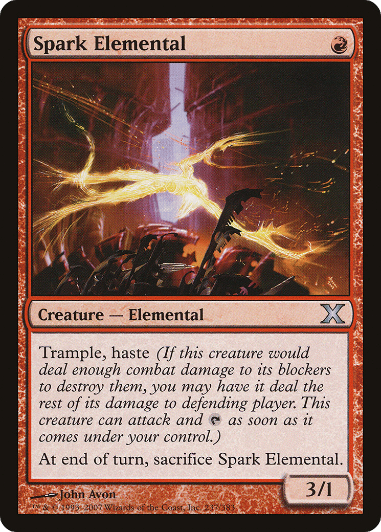Spark Elemental — Tenth Edition — Magic: The Gathering