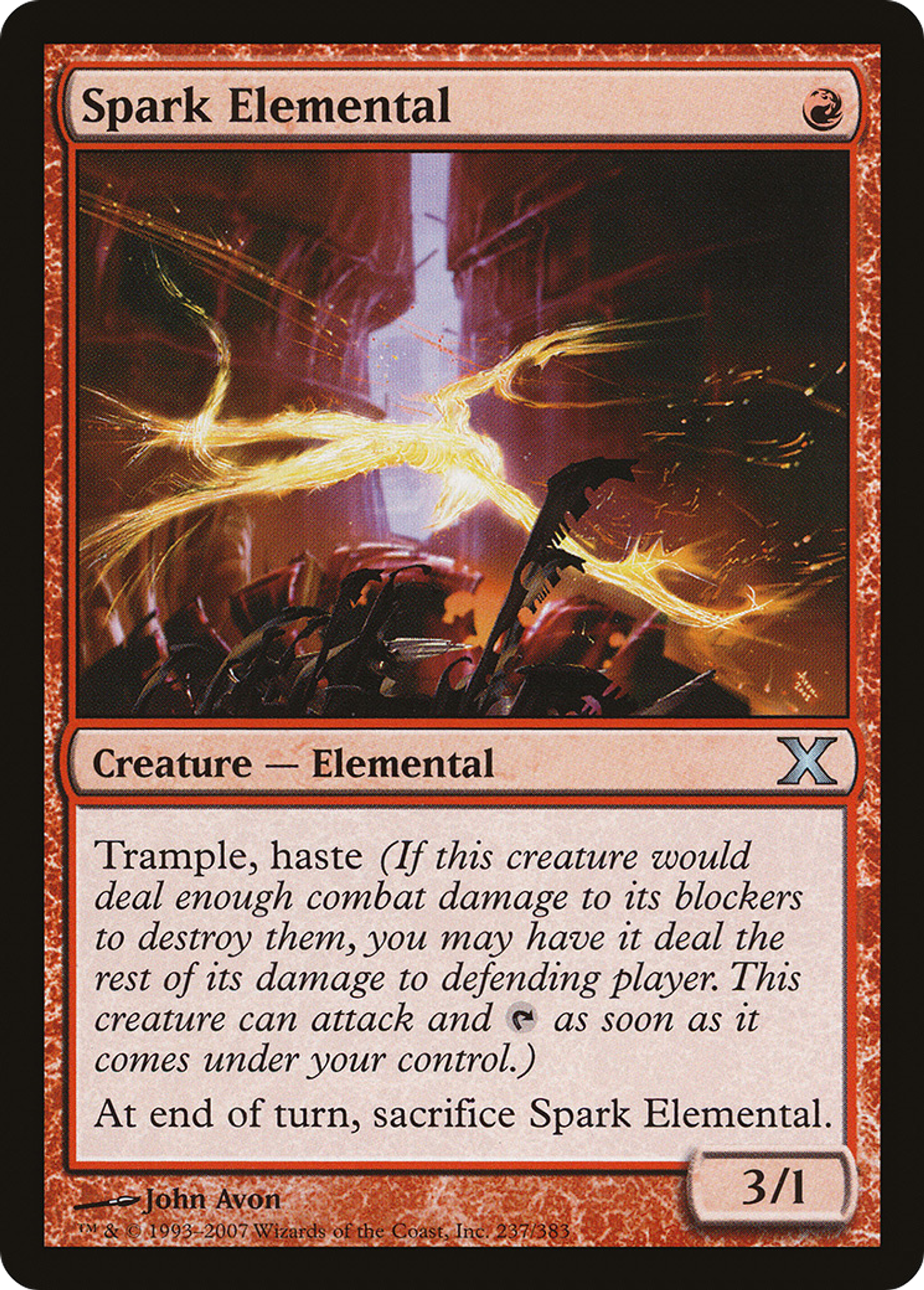 Spark Elemental — Tenth Edition — Magic: The Gathering