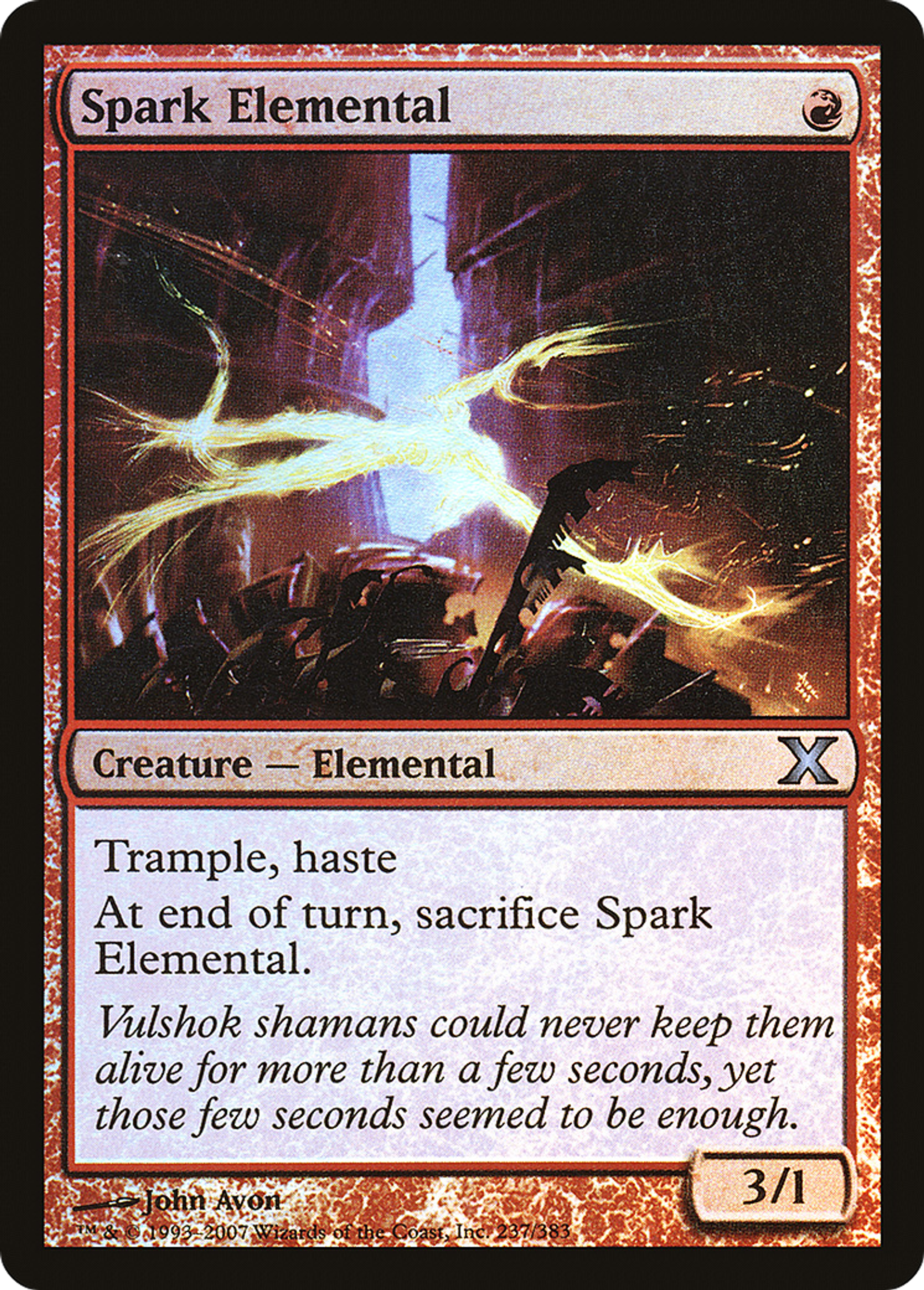 Spark Elemental — Tenth Edition — Magic: The Gathering