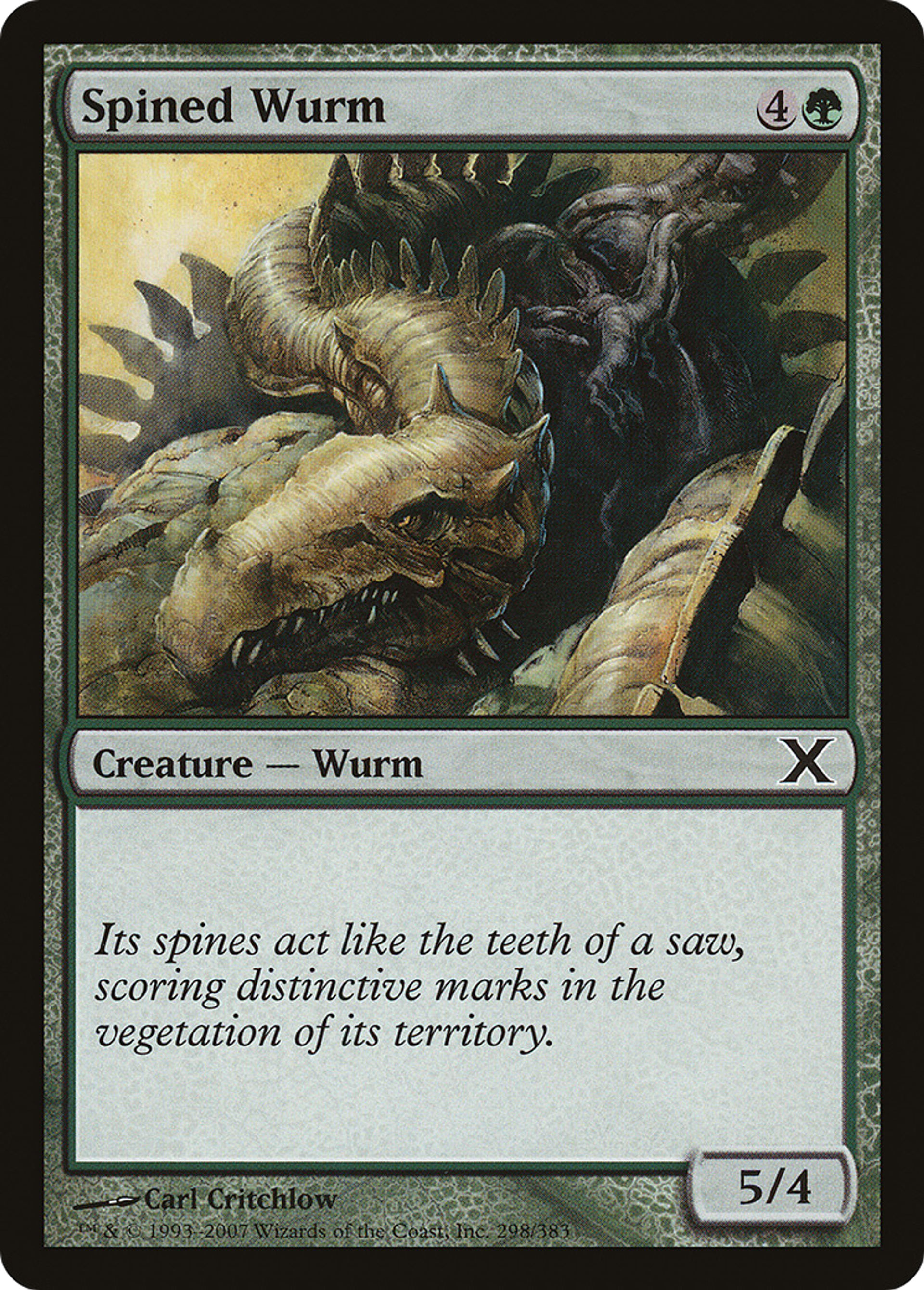 Spined Wurm — Tenth Edition — Magic: The Gathering